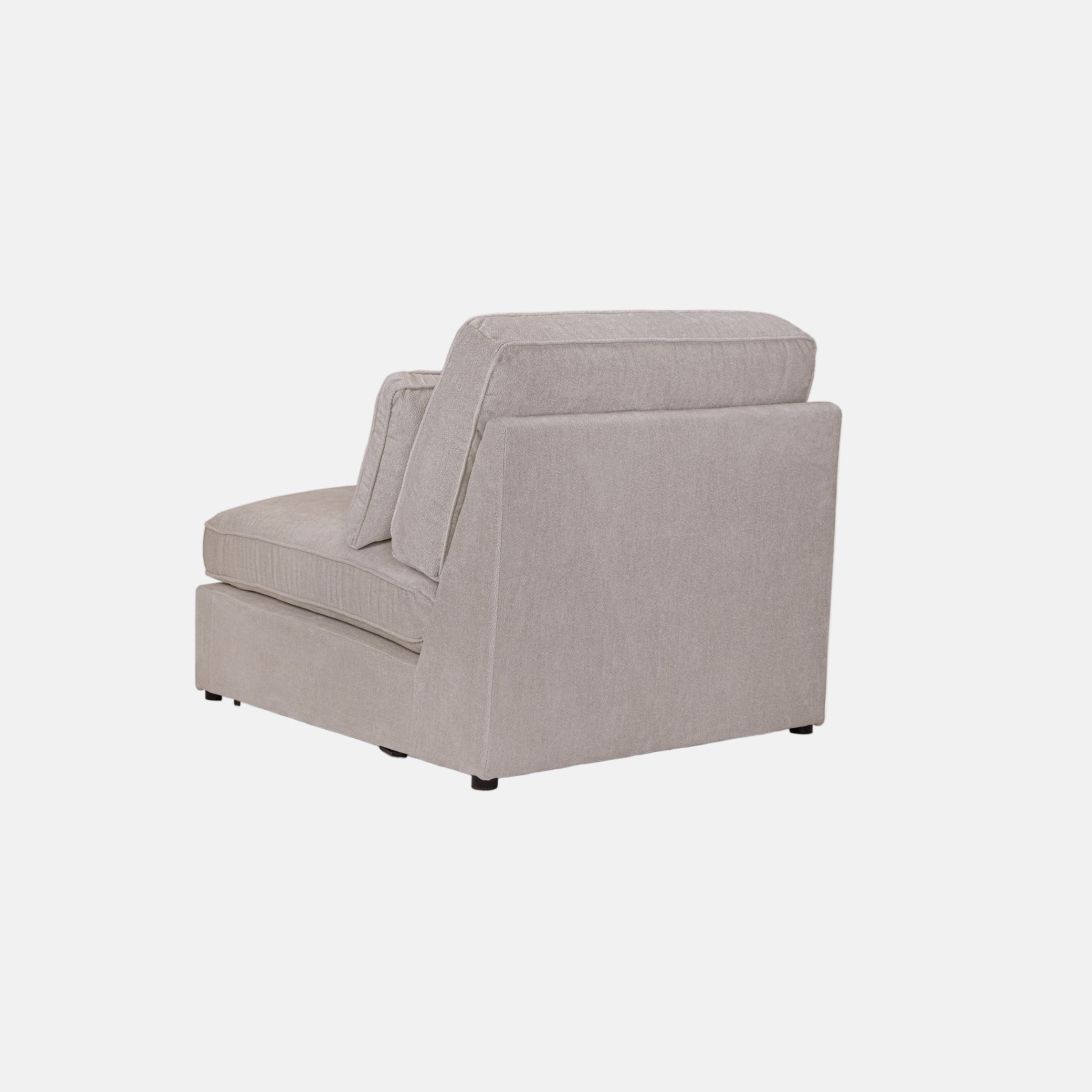 Modena Modular Mocha Sofa – Armless Piece– back view (14699506762106)