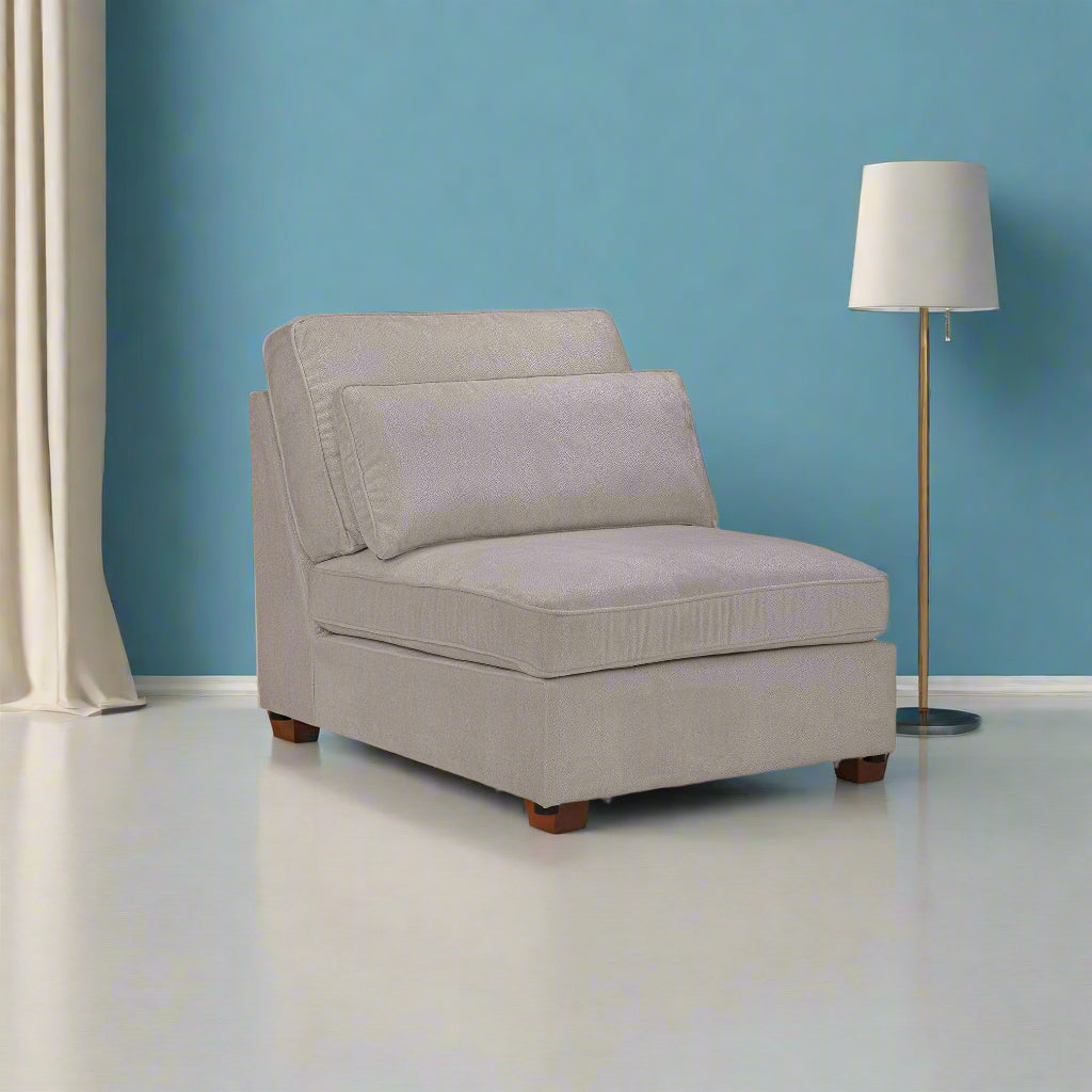 Modena Modular Mocha Sofa – Armless Piece (14699506762106)