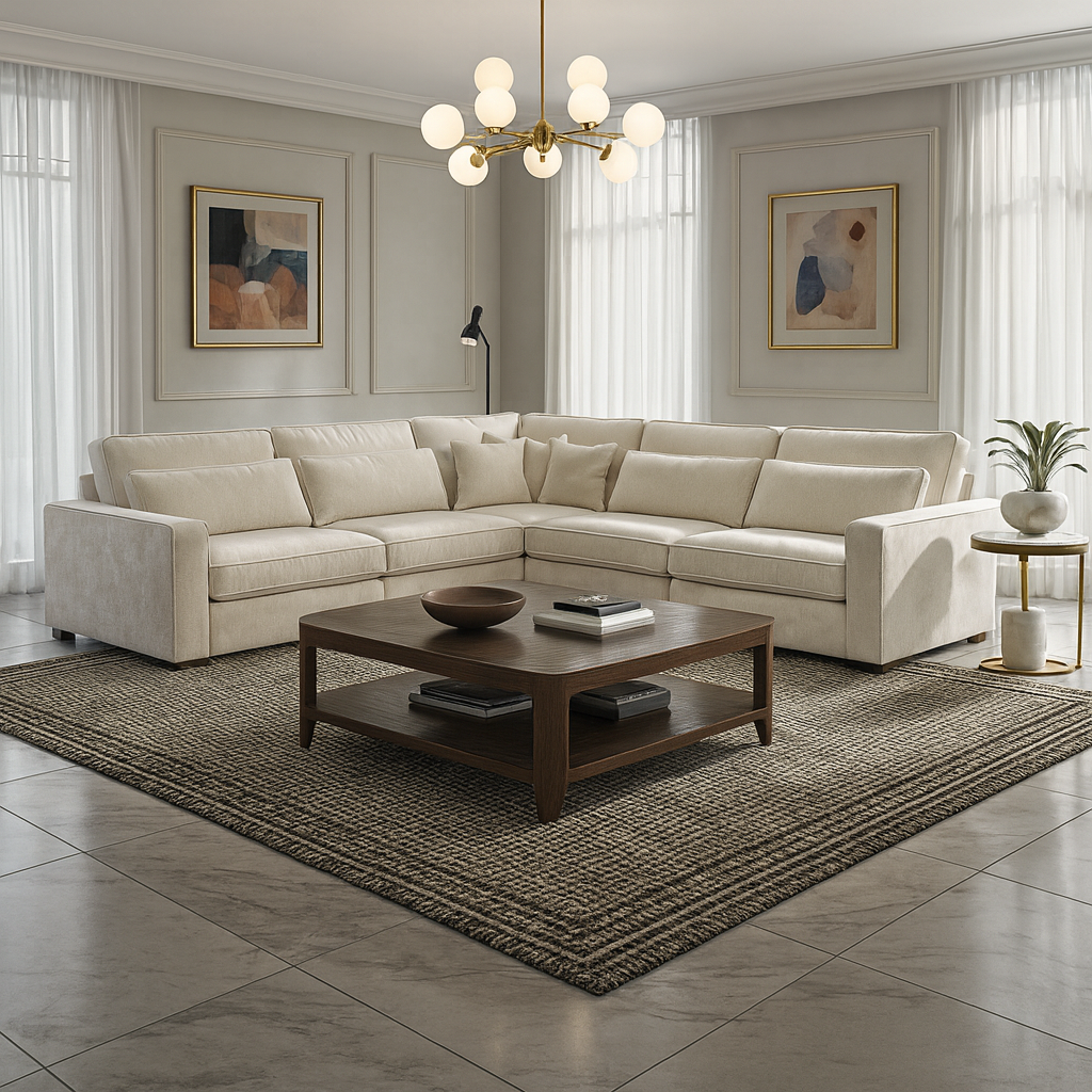 Modena Modular Sofa Ivory Large Corner (7024792305728)
