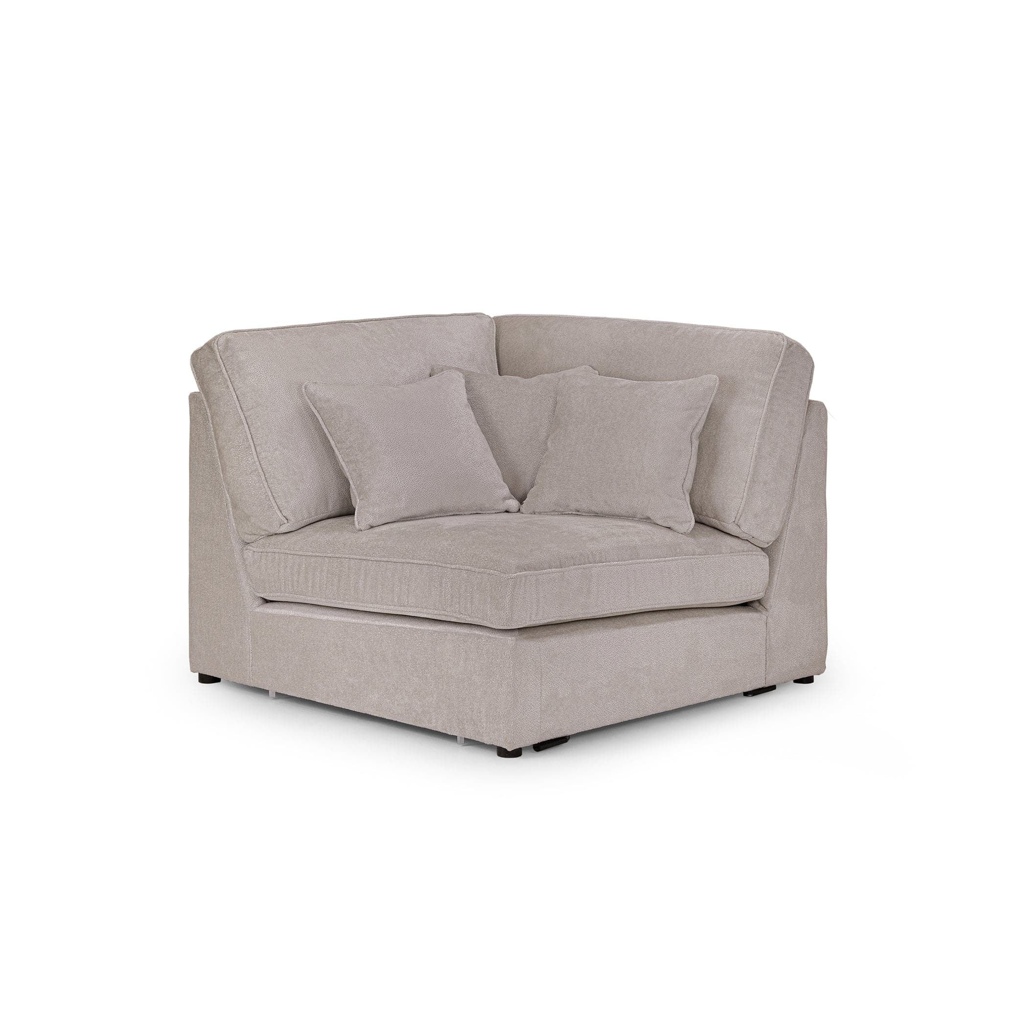 Modena Modular Sofa Mocha Corner Piece-front view (7024698392640)