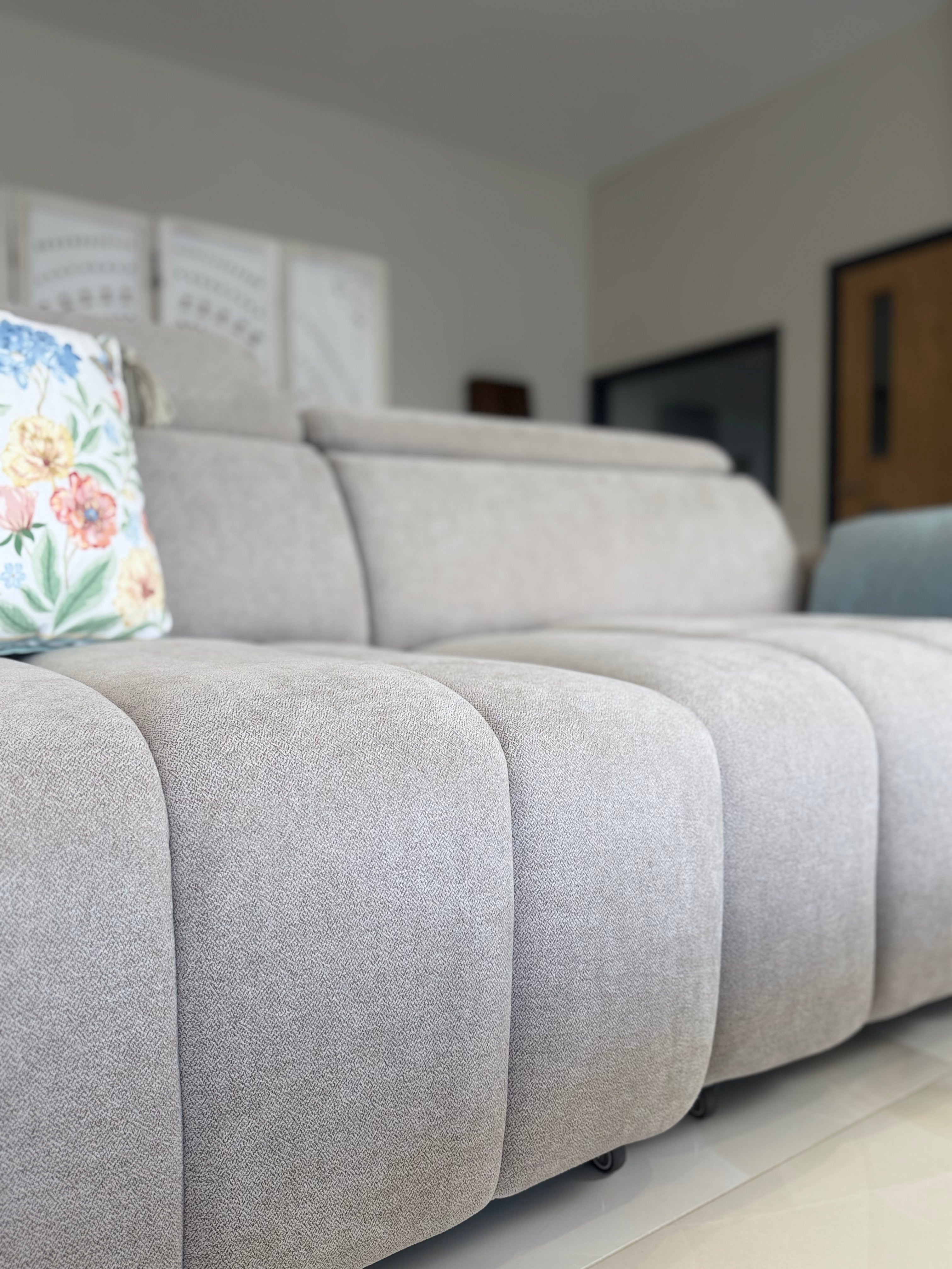 April Electric Sofabed Beige 3 Seater - AMC Furniture