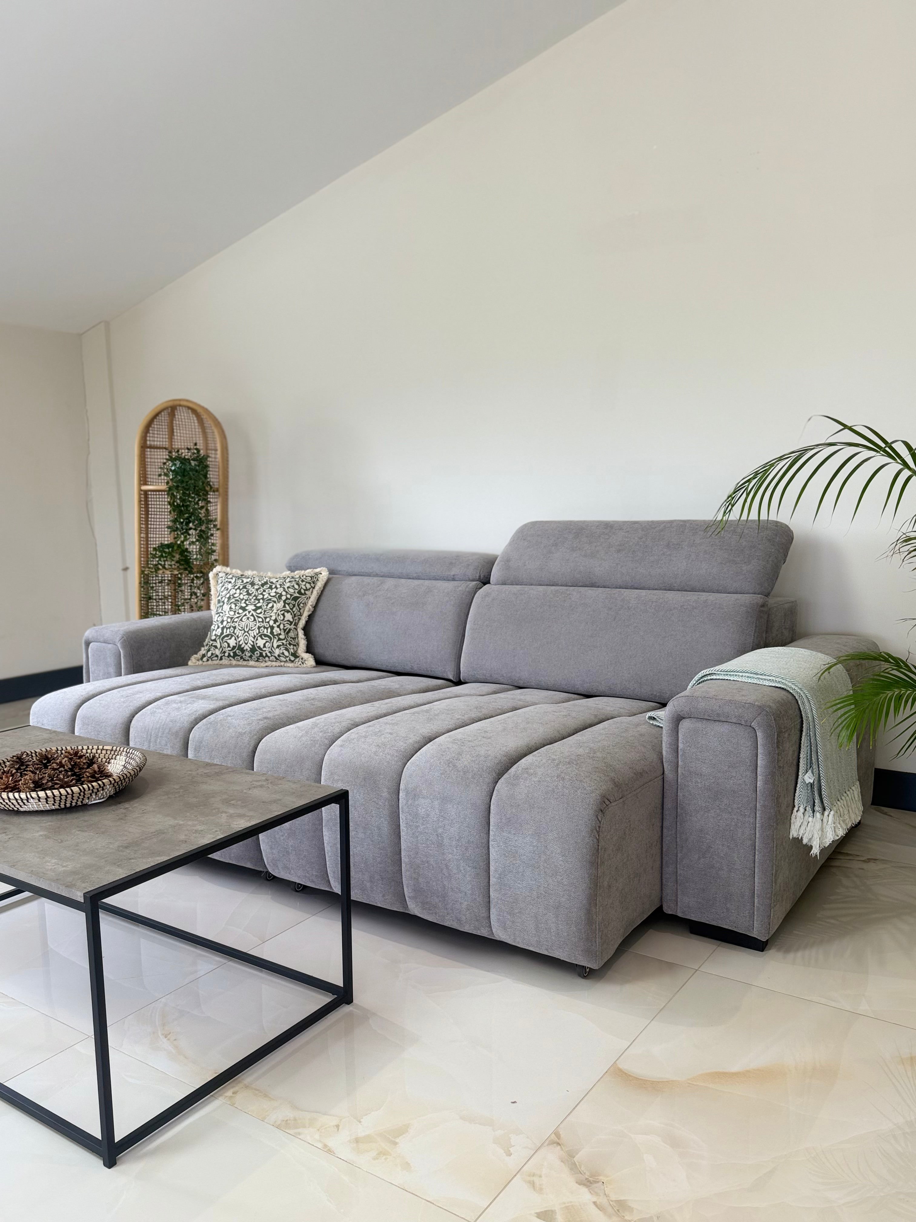 April Electric Sofabed Grey 3 Seater - AMC Furniture