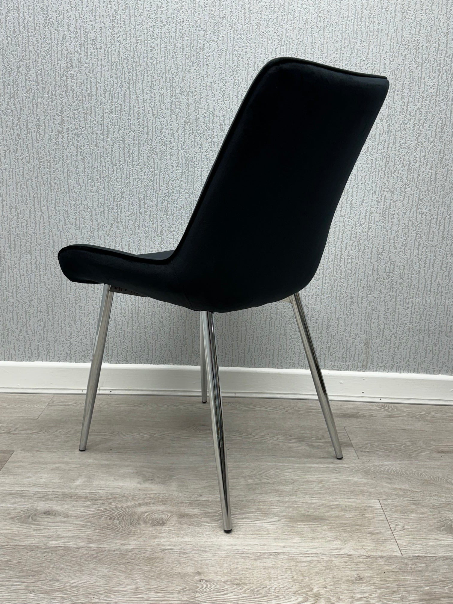 Mortiz Black Plush Velvet Fabric Dining Chair,5 (15301472616826)