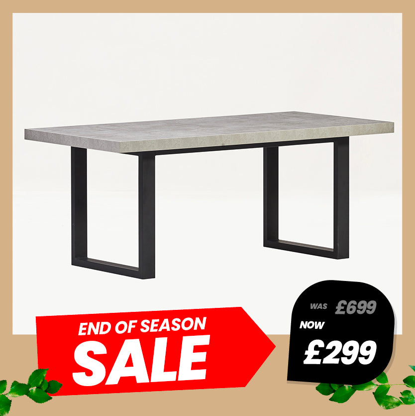 New York Concrete Effect Dining Table AMC Furniture