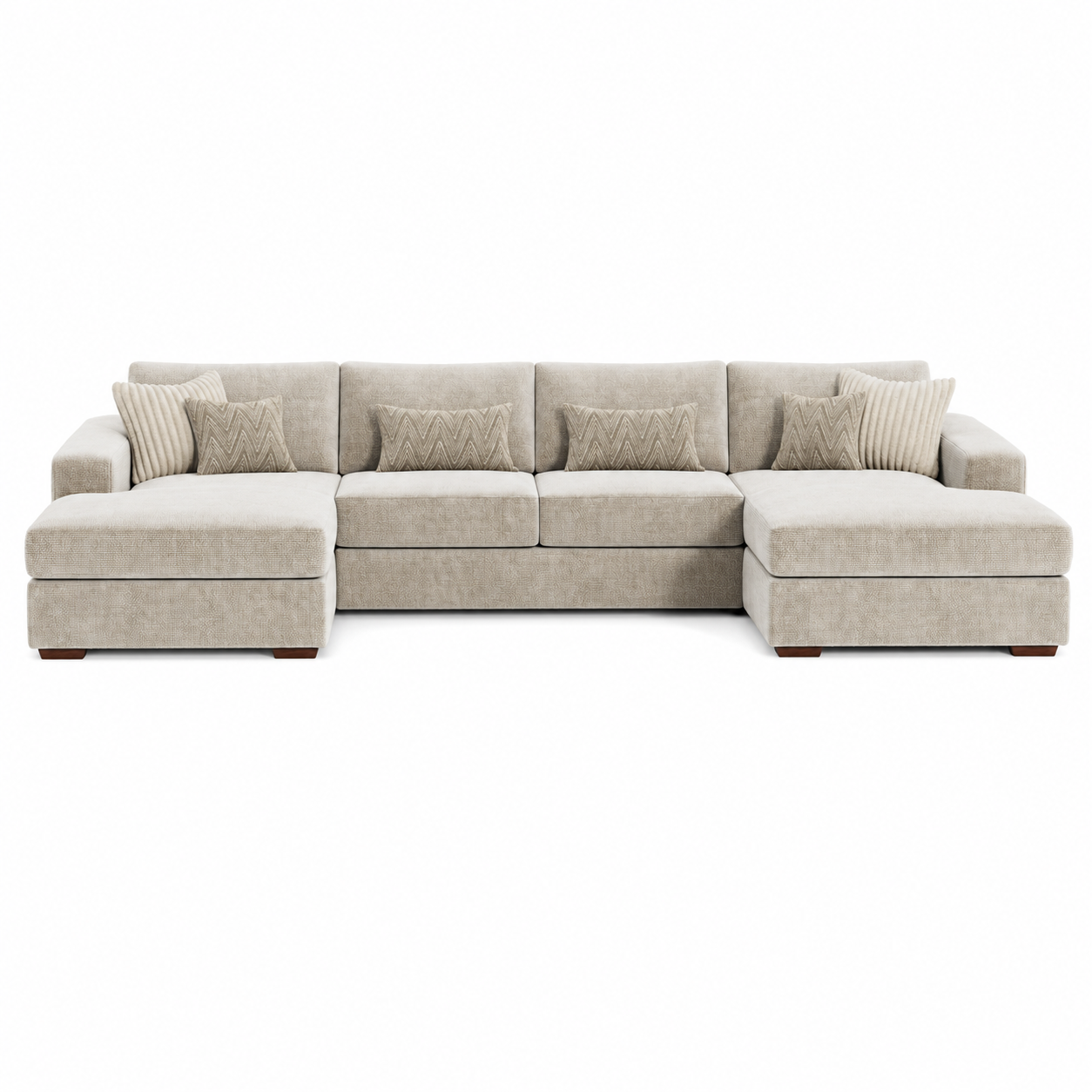 Nola Large U Shape Sofa in Violet Stone - AMC Furniture
