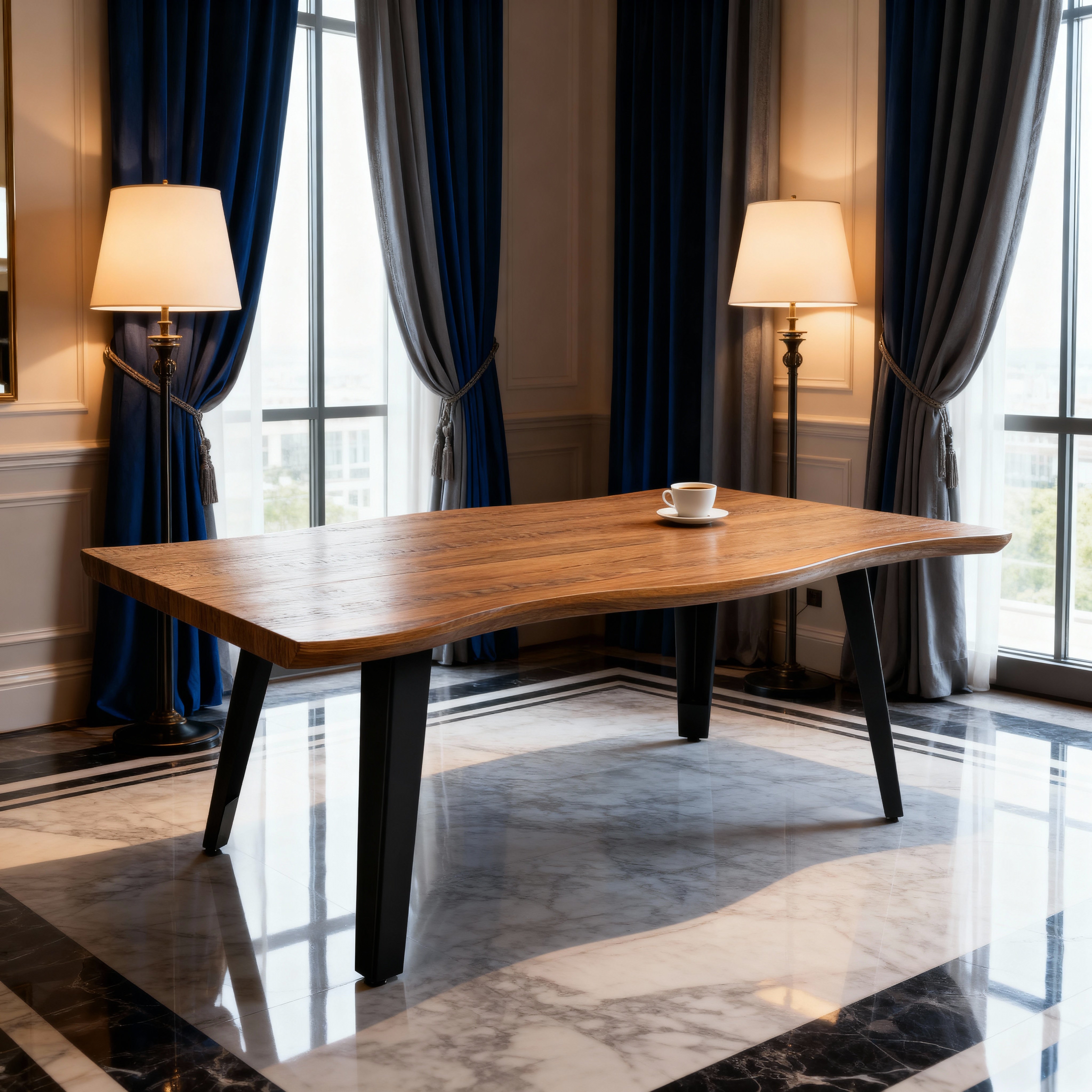 Orwell Natural Curved Coffee Table