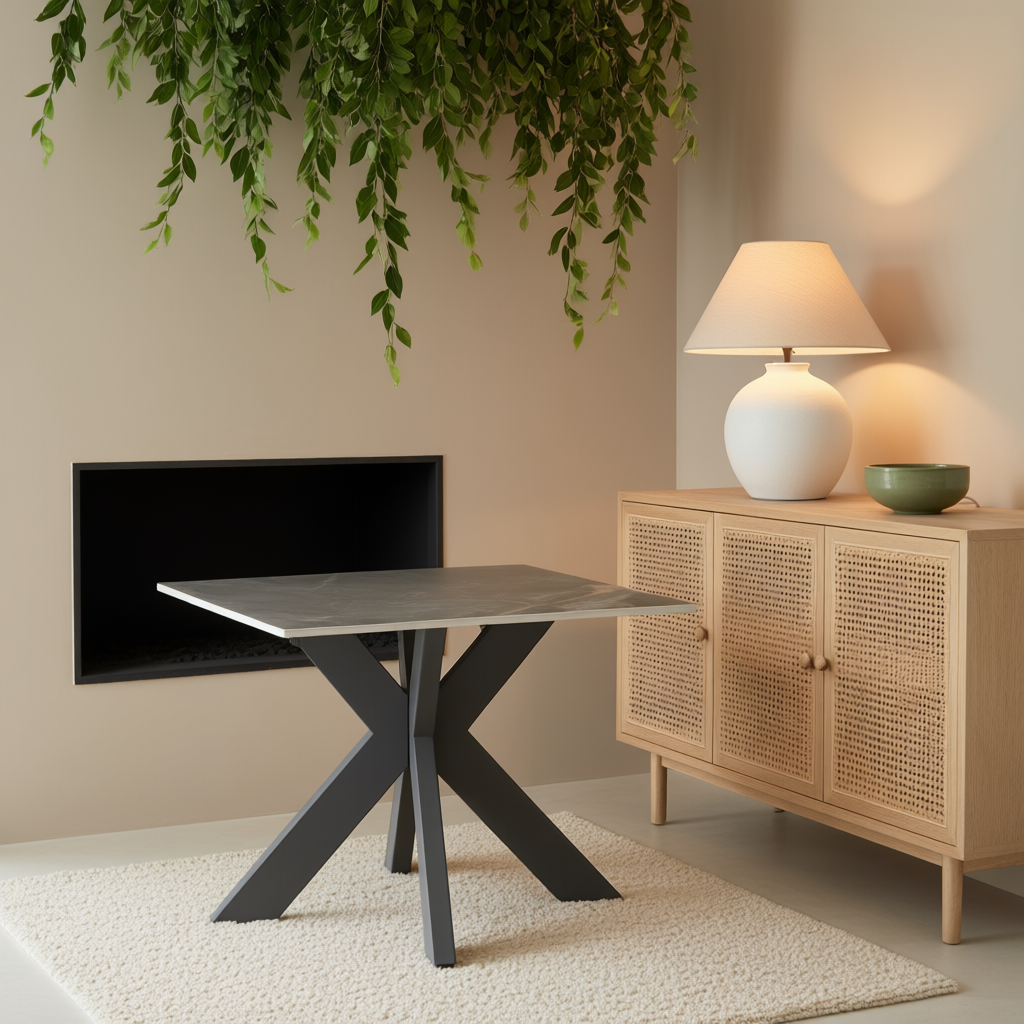 Osaka Square End Table in Grey