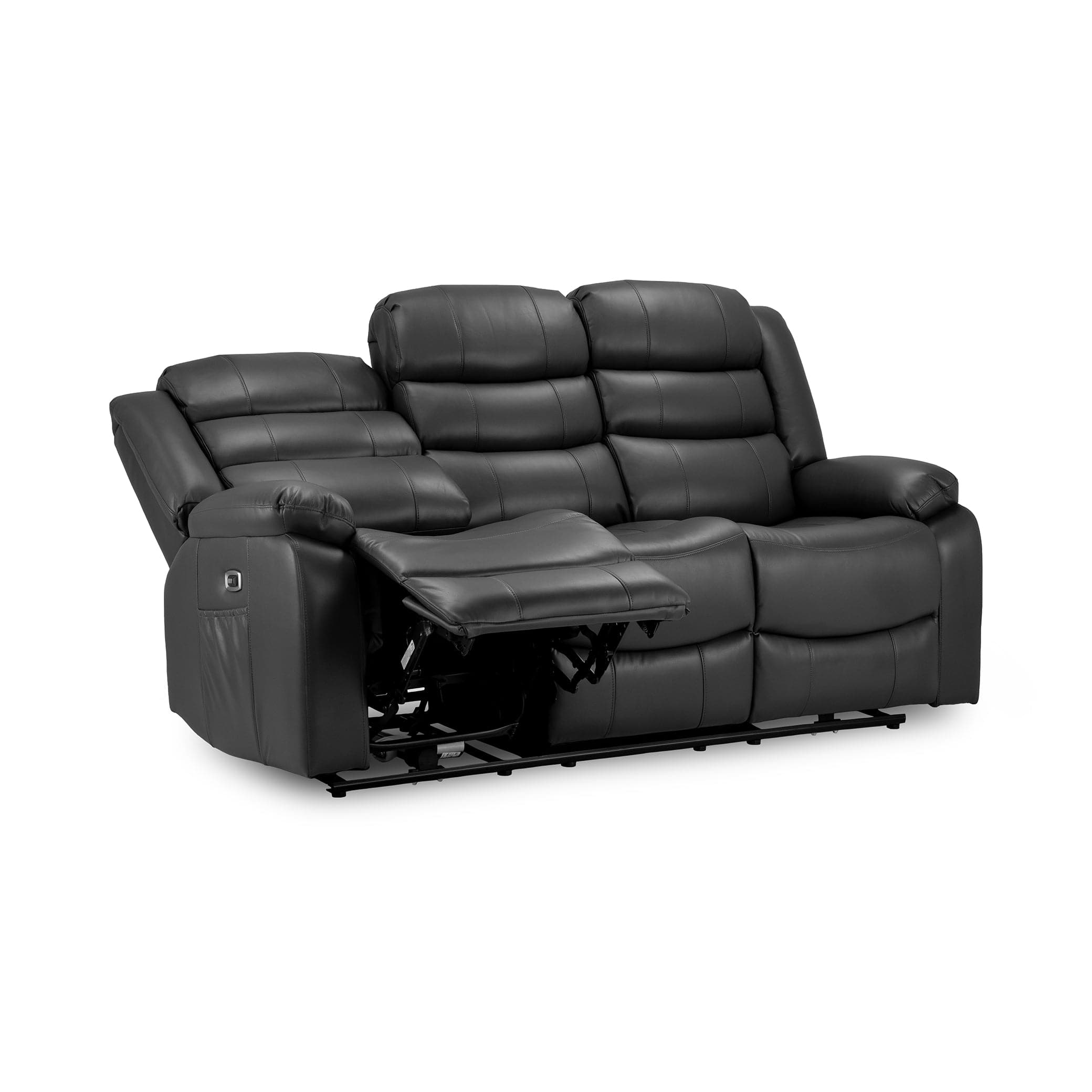 Otto Electric Recliner Sofa Black 3 Seater (7025820106816)