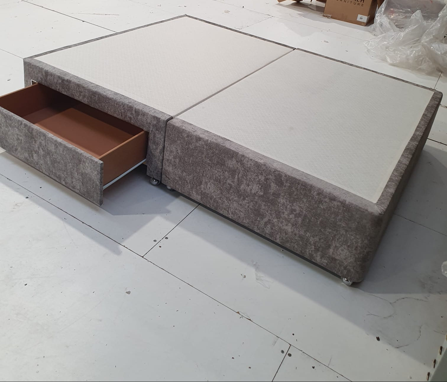 King 2 Drawer Divan Base in Truffle (Clearance) - AMC Furniture
