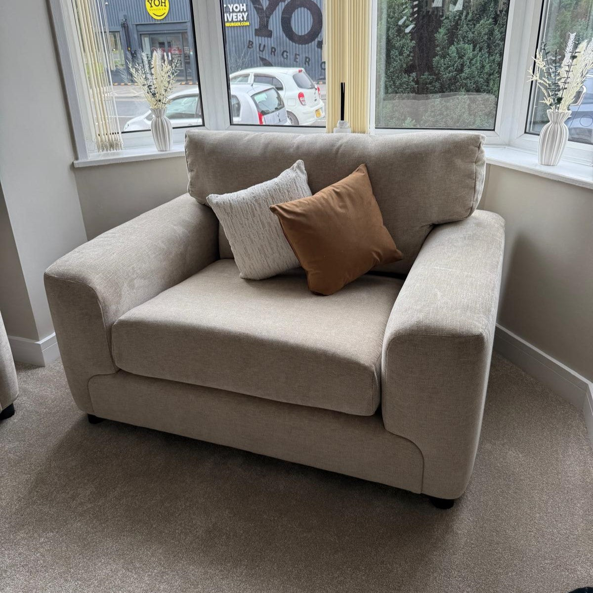 Eden Loveseat in Sand Lebus