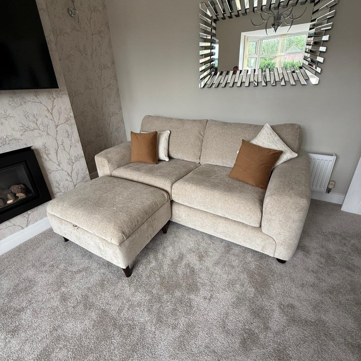 Eden 2 Seater Sofa in Sand Lebus