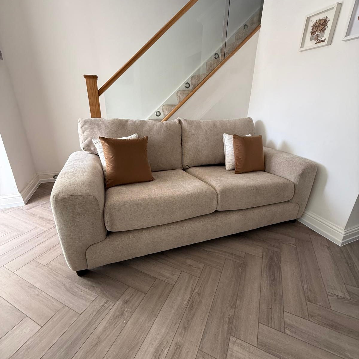 Eden 2 Seater Sofa in Sand Lebus