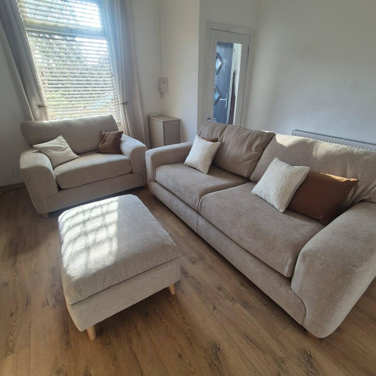 Eden 3 Seater Sofa in Sand Lebus