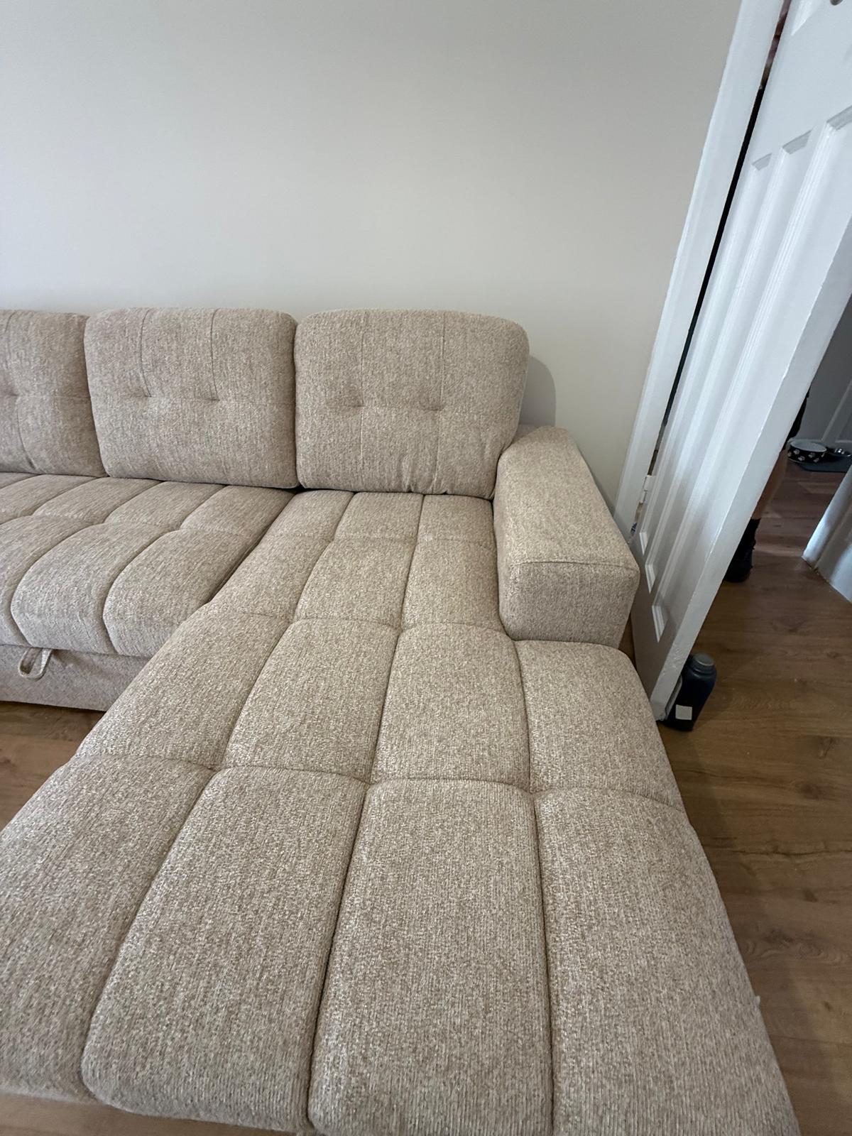 Amalfi U Shape Sofa Bed in Beige