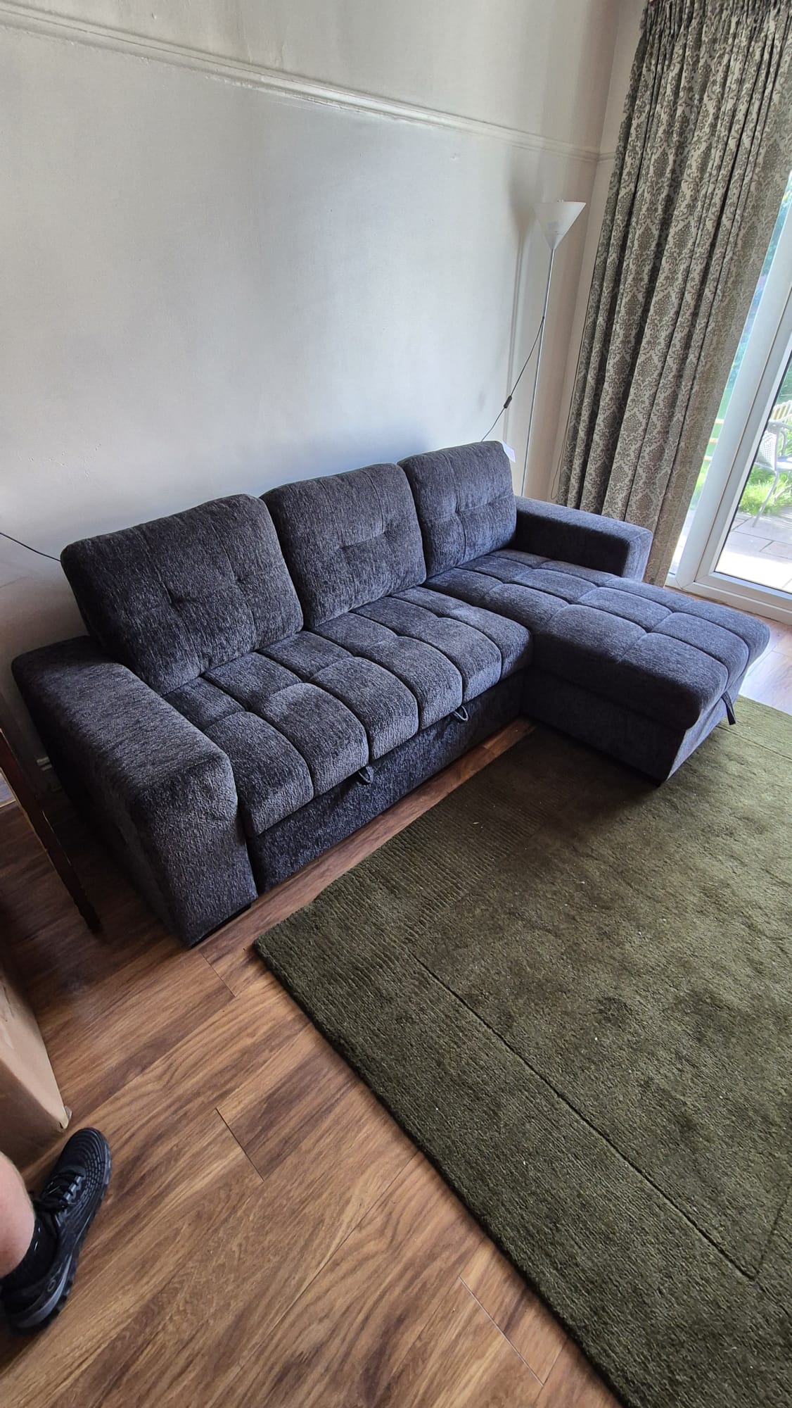 Amalfi Universal Corner Sofa Bed in Grey