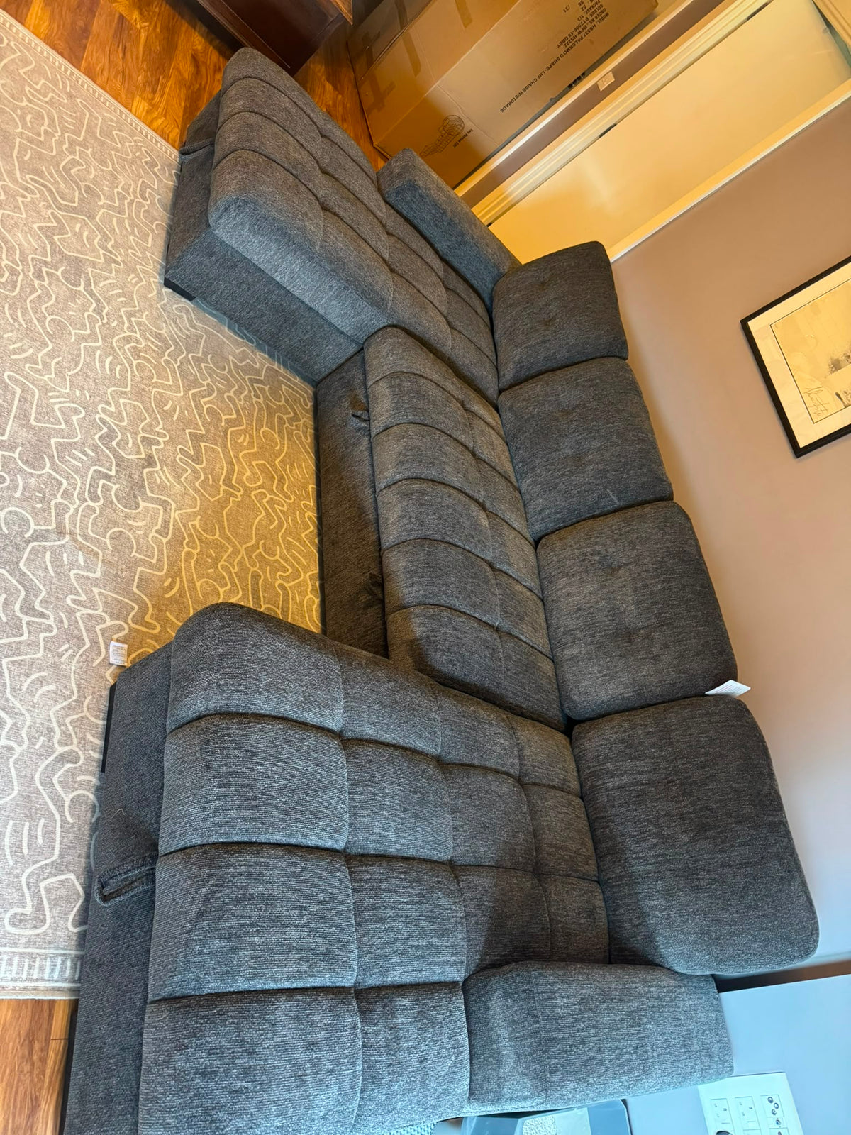 Amalfi U Shape Sofa Bed in Grey
