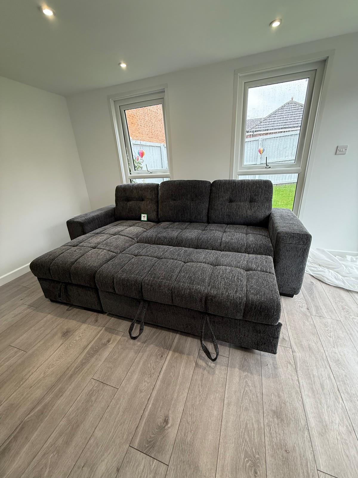Amalfi Universal Corner Sofa Bed in Grey