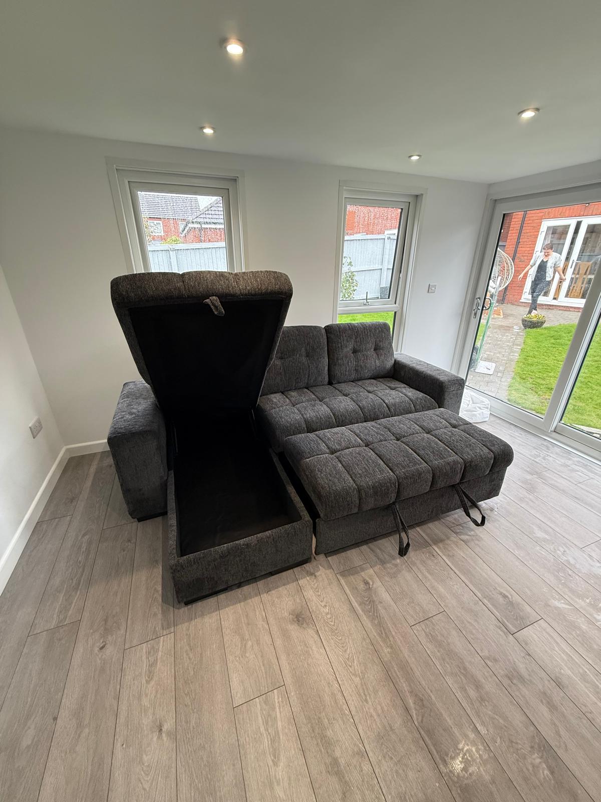 Amalfi Universal Corner Sofa Bed in Grey