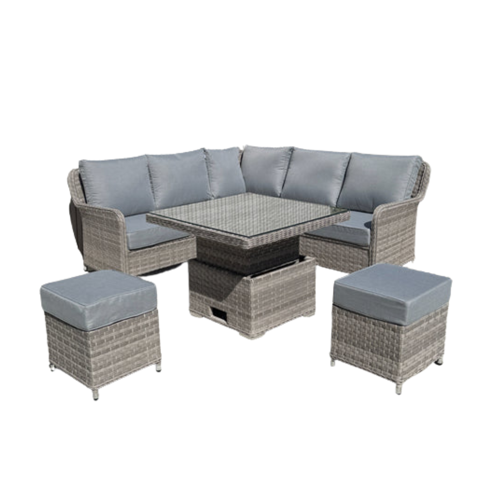 Palermo Square Corner Dining Set with Rising Table - AMC Furniture