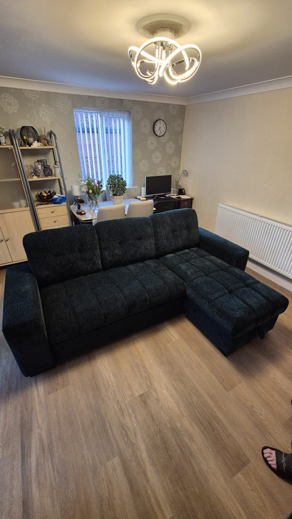 Alfie Universal Corner Sofa Bed in Grey