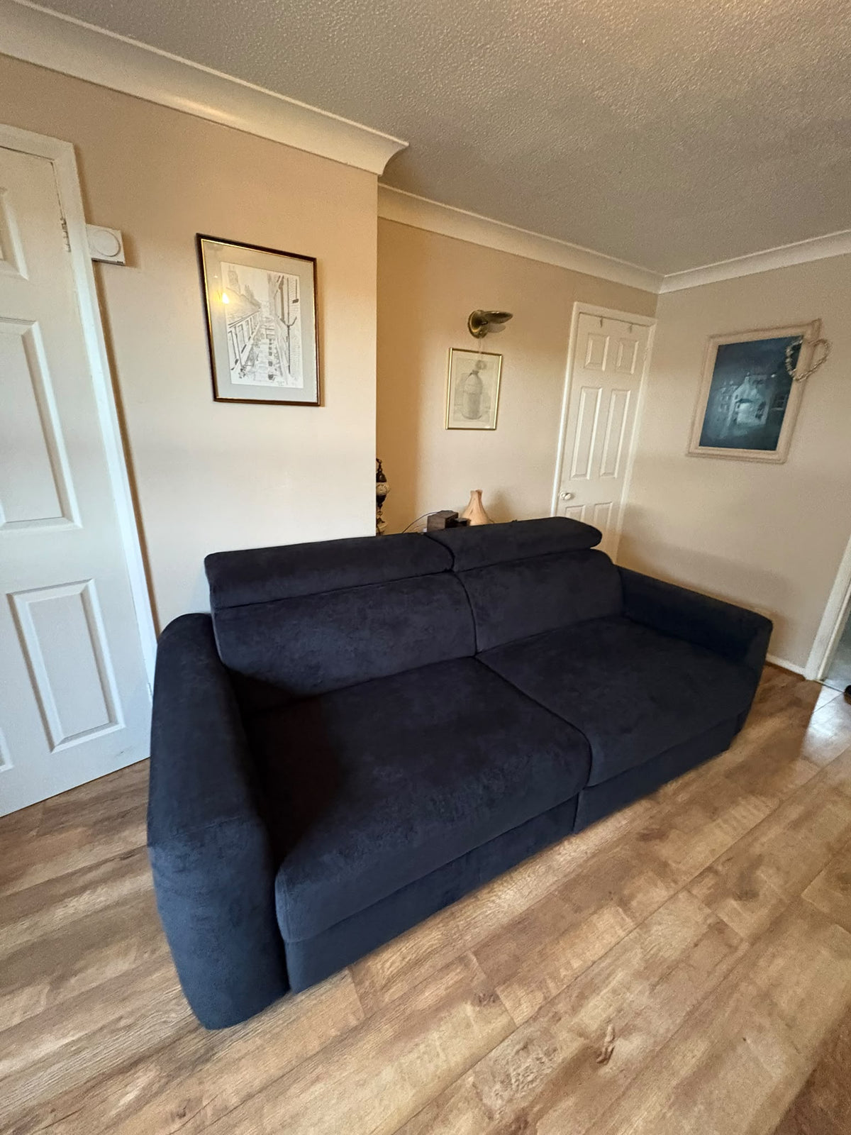 Raye 3 Seater Electric Sofa Bed in Black