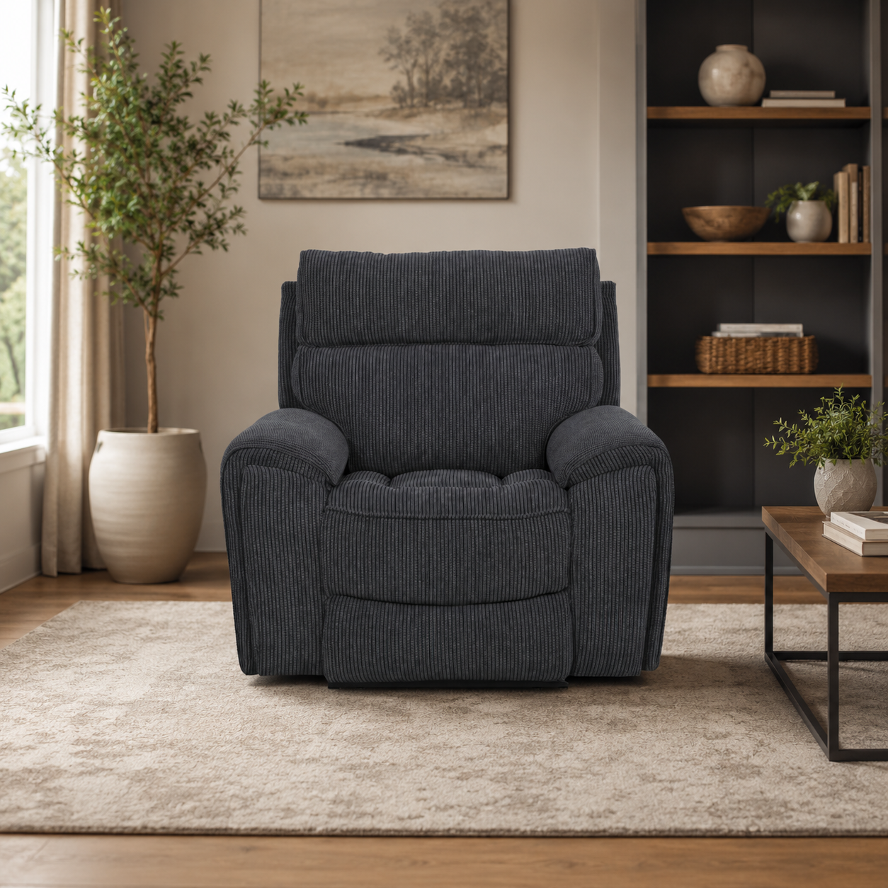 Rowan Power Reclining Armchair lifestyle image from front
