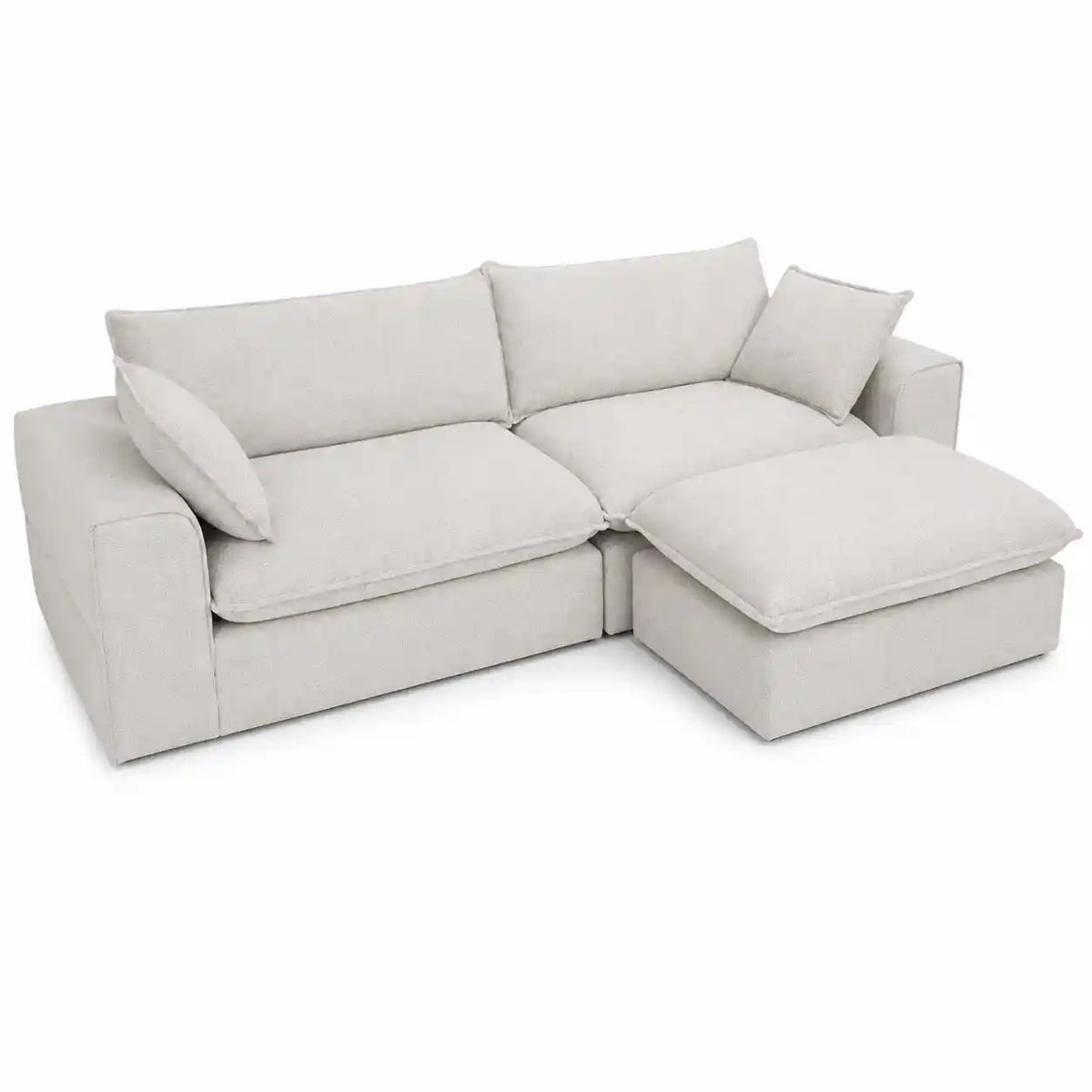 Lottie Corner Sofa with Moveable Footstool in Light Grey B Womack