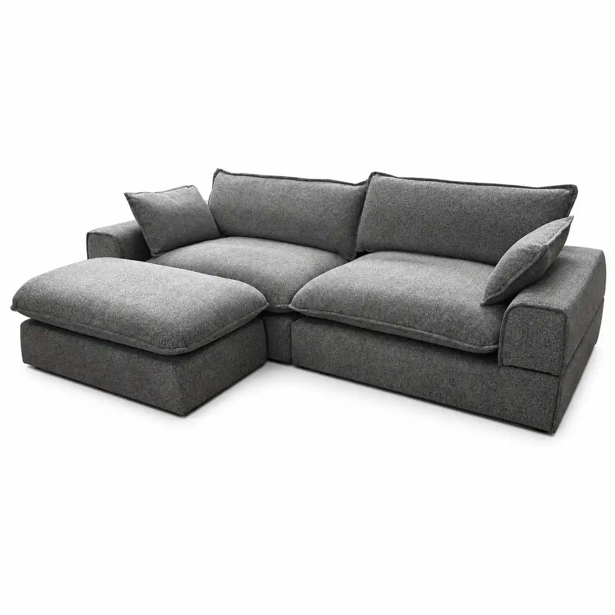 Lottie Corner Sofa with Moveable Footstool in Dark Grey B Womack