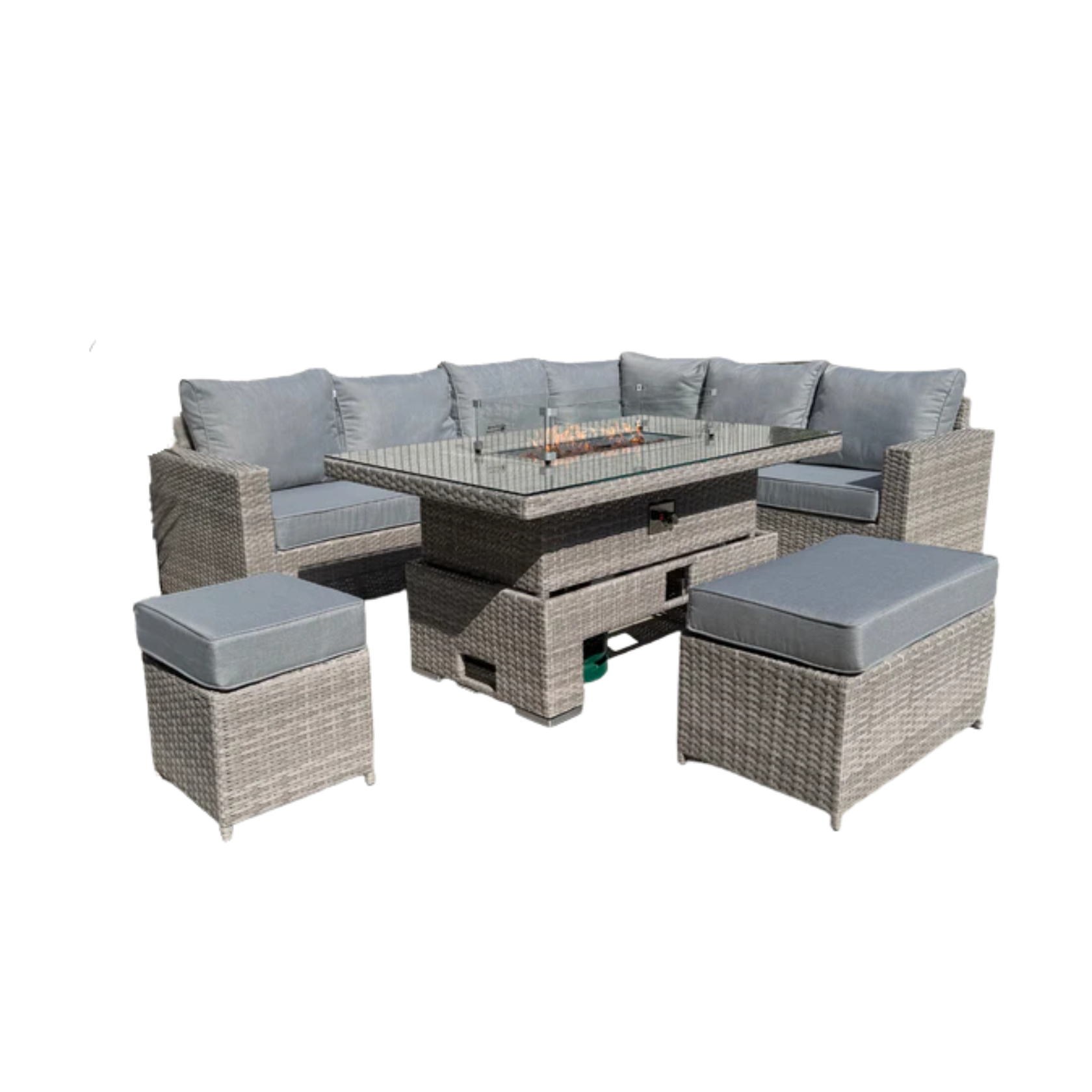 Santorini Corner Large Rising Set with Firepit RH - AMC Furniture