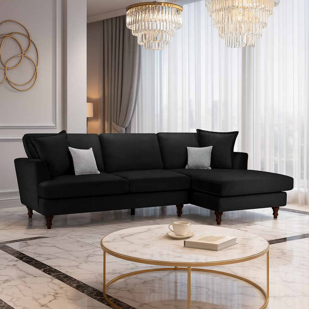 Savanna Sofa Black Right Hand Facing Corner (7022821146688)