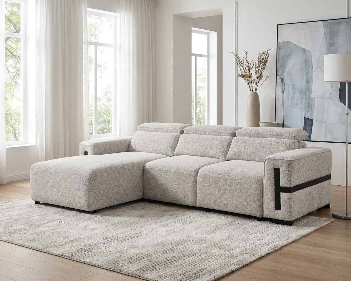Flynn Left Hand Corner Sofabed in Grey Beehive