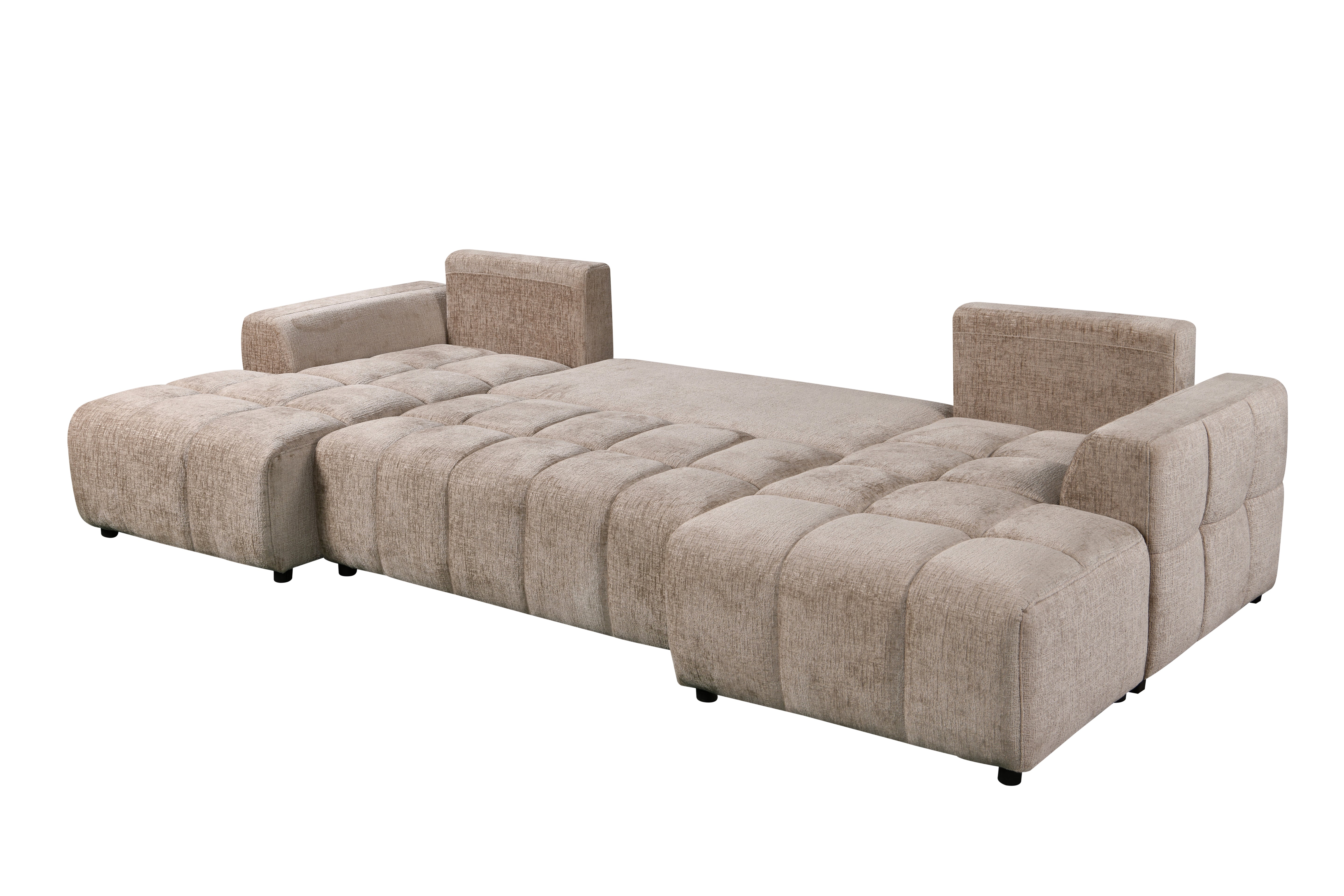 Arden Luxury U Shape Sofa bed in Beige - AMC Furniture