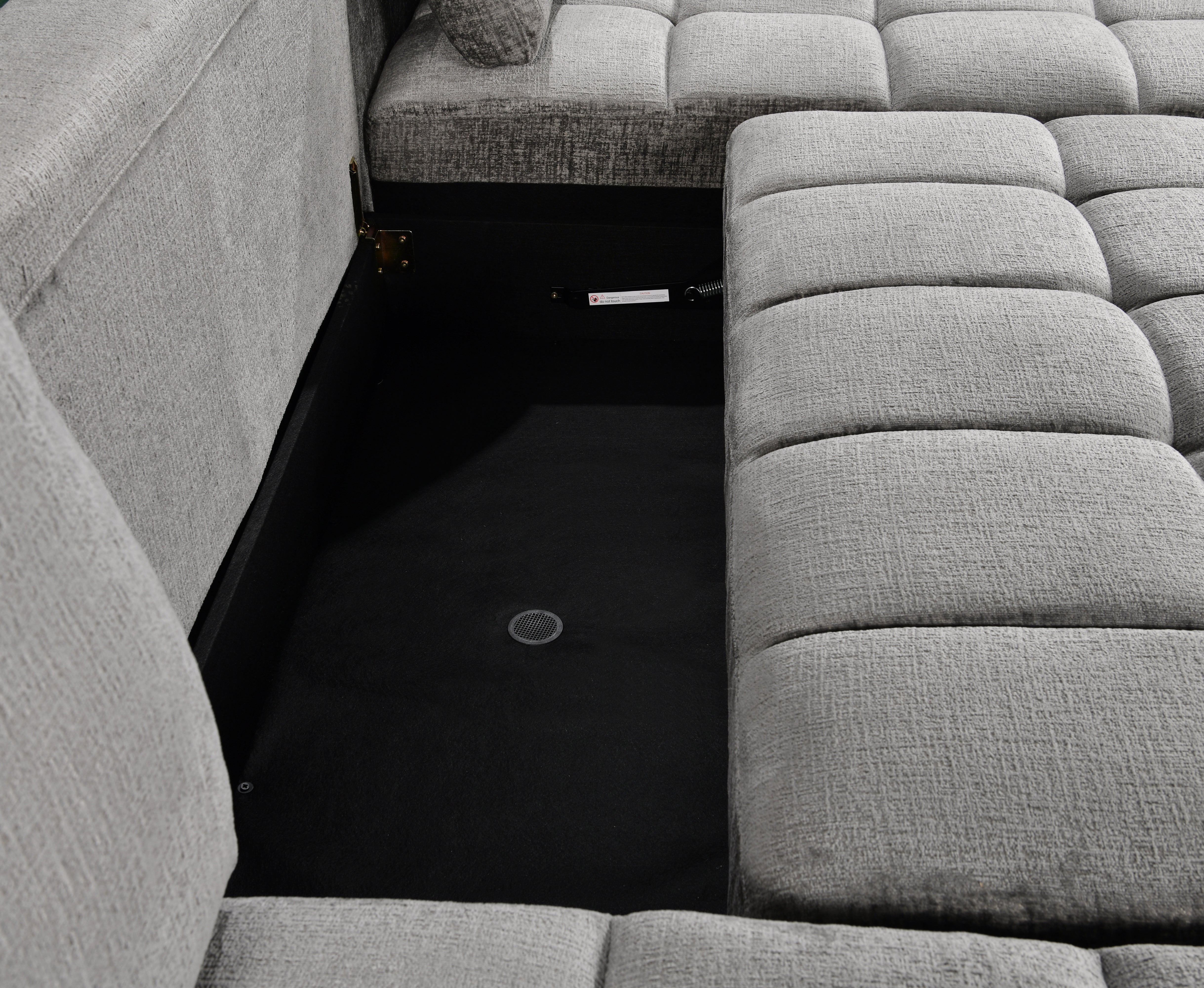 Arden Luxury U Shape Sofa bed in Grey - AMC Furniture