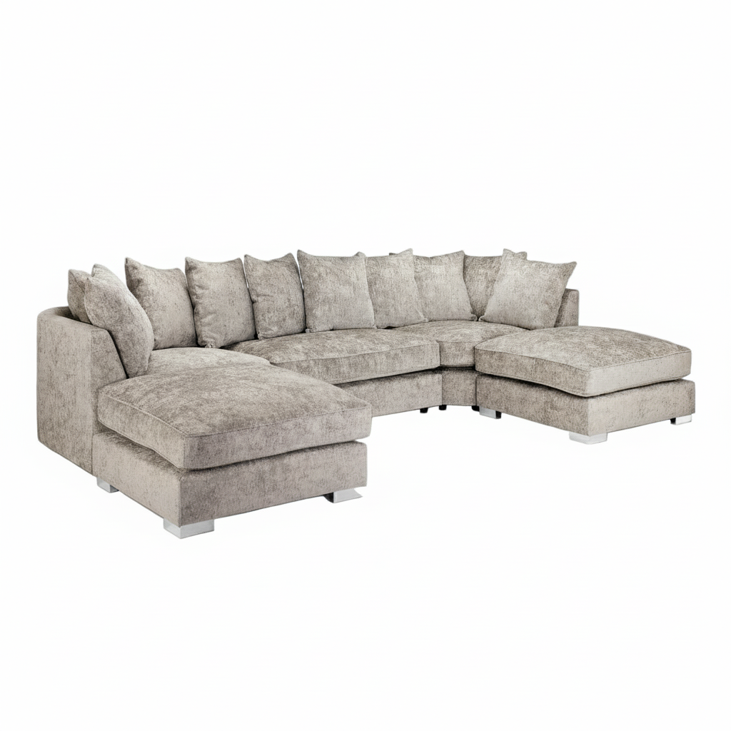 Shoreditch Scatterback U-Shape Corner Sofa – Truffle