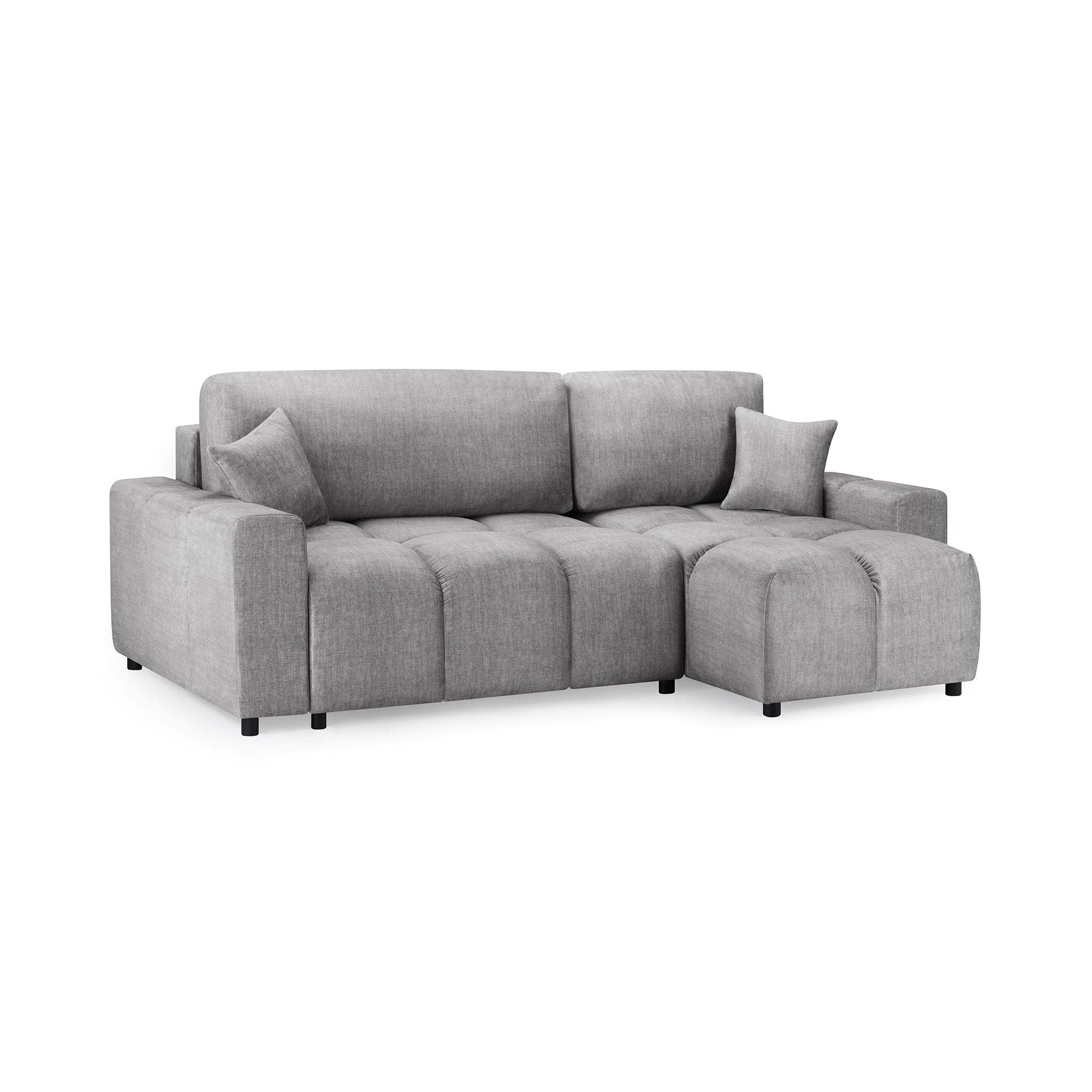 Sienna Sofabed Grey Universal Corner - Right - Front view (7024176889920)