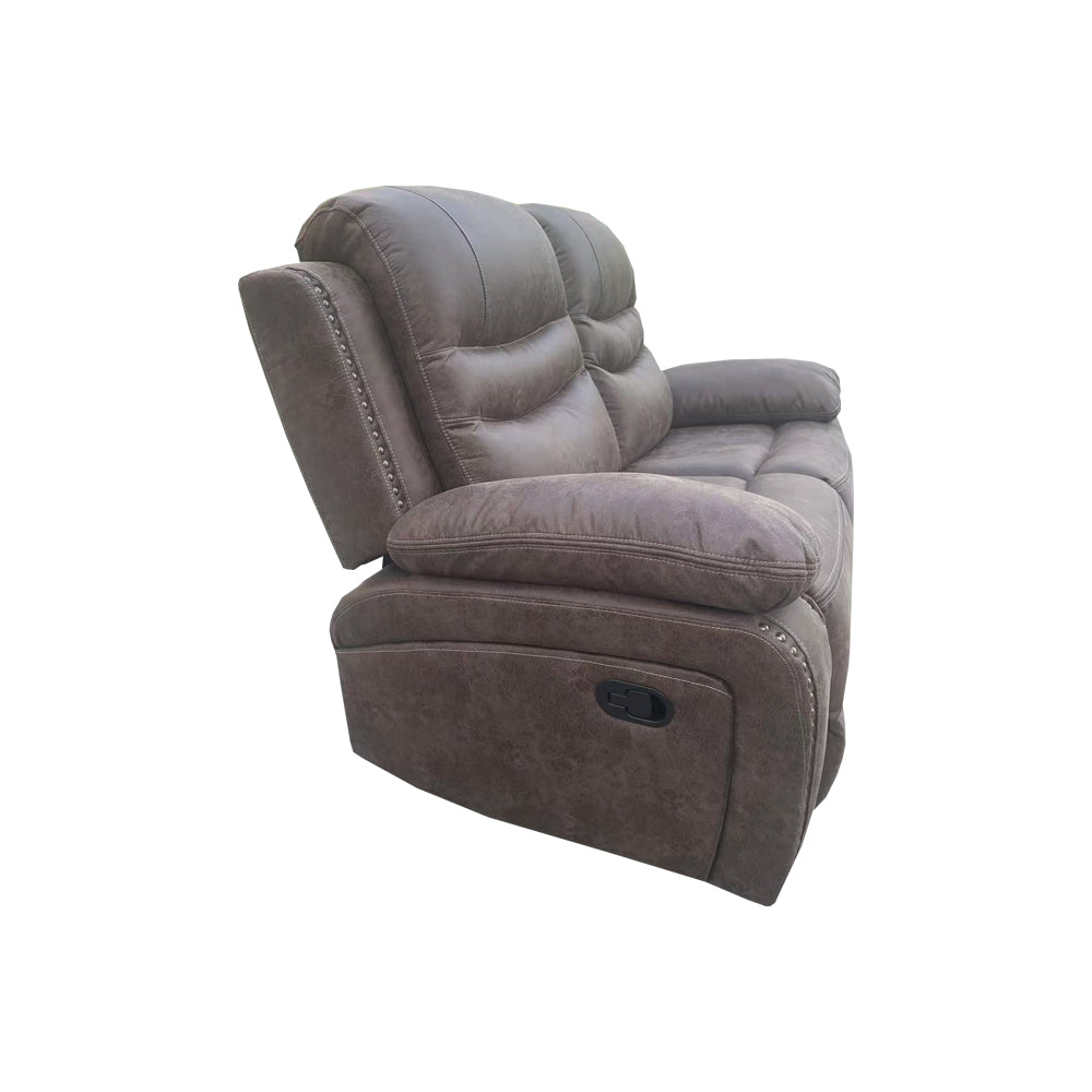 X9092 2 Seater Manual Recliner in Brown (15378130862458) (15397826953594)