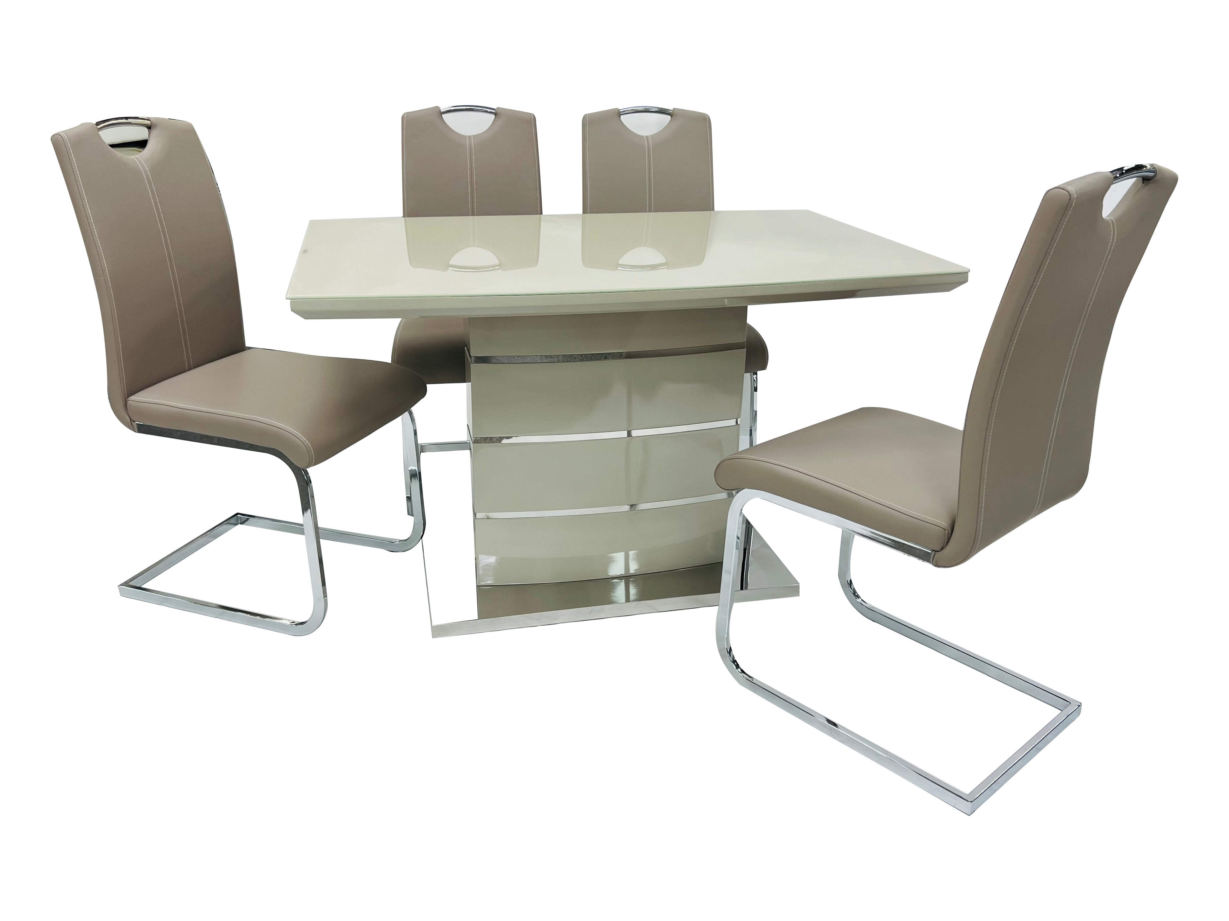 Soho Cappuccino 120cm Table & 4 Chairs, detail view (15283756237178)