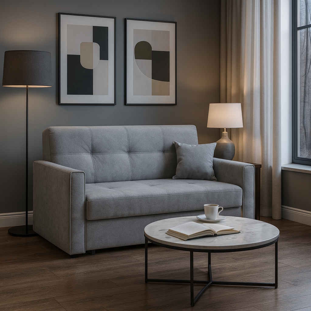 Sol Sofabed Grey 2 Seater (7026814451776)