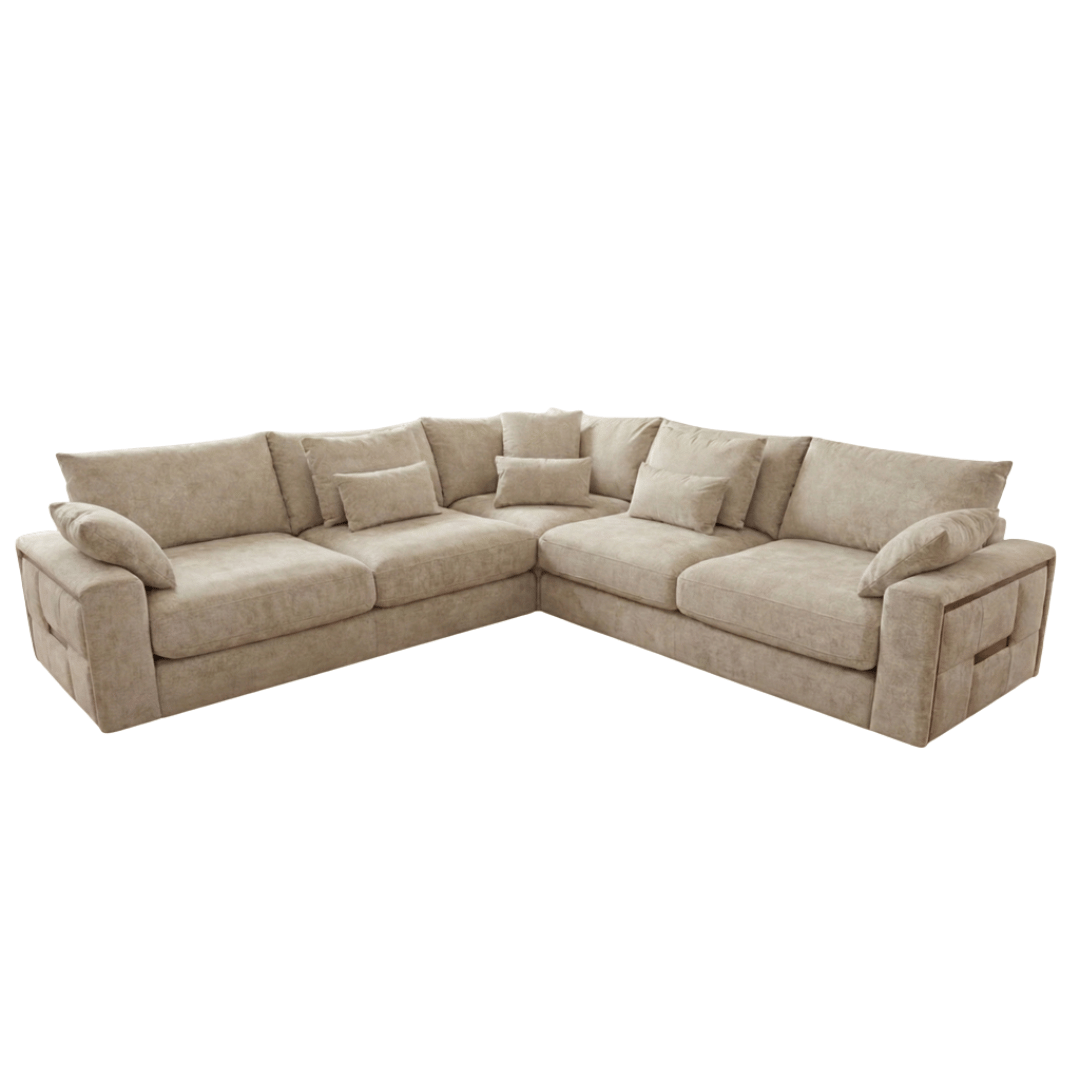 Sola Large Corner Sofa in Beige 0