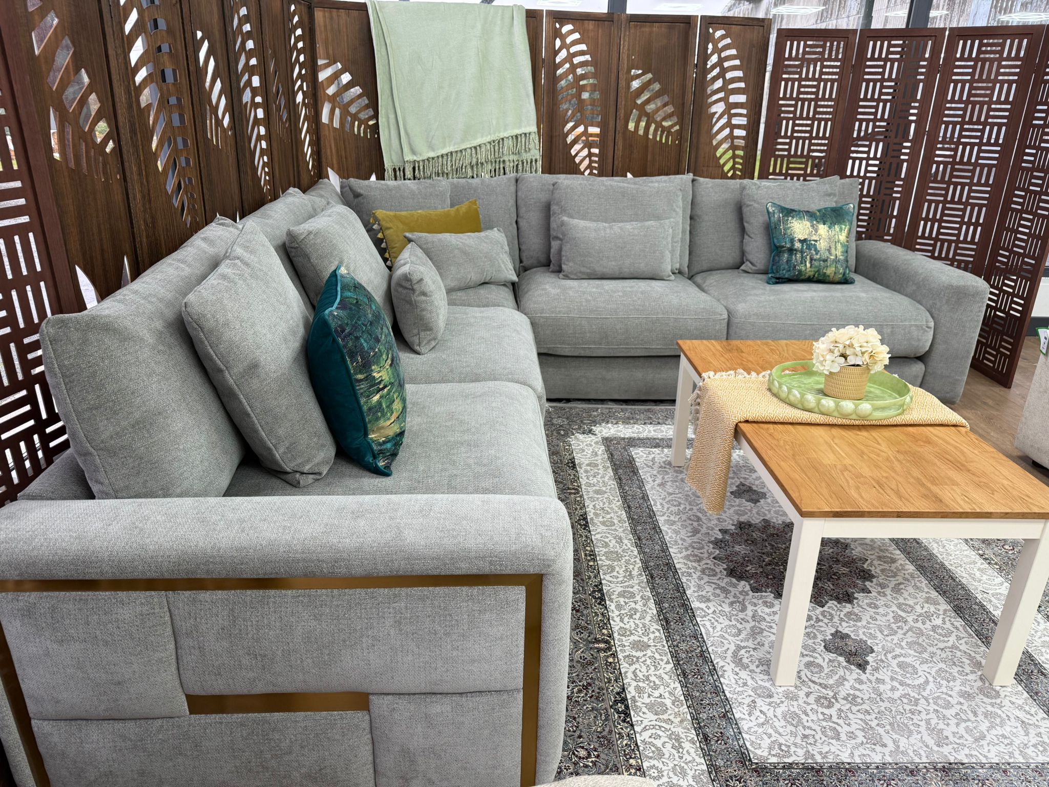 Sola large corner sofa grey 1