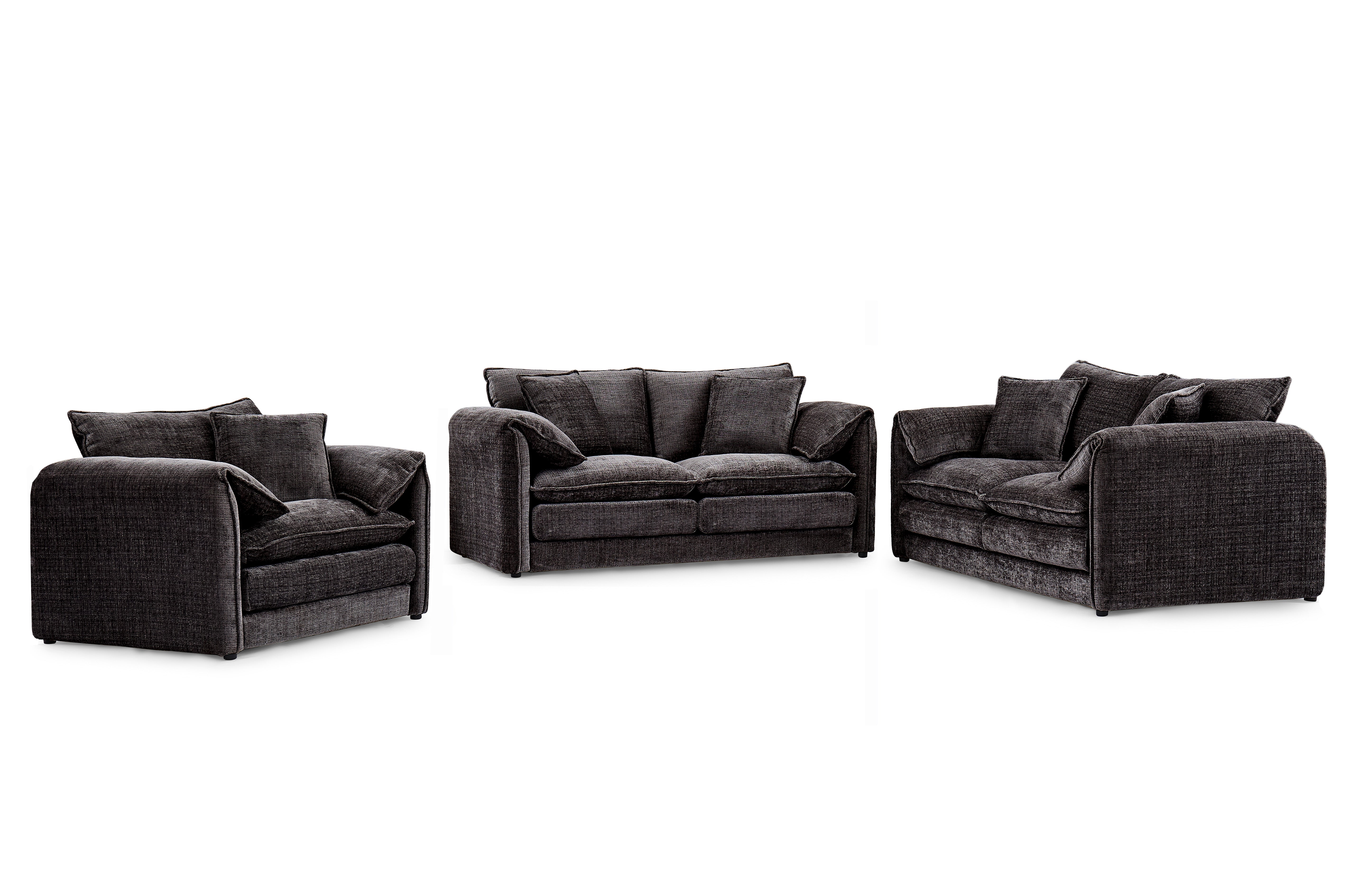 Aria 2 Seater Sofa in Black - AMC Furniture
