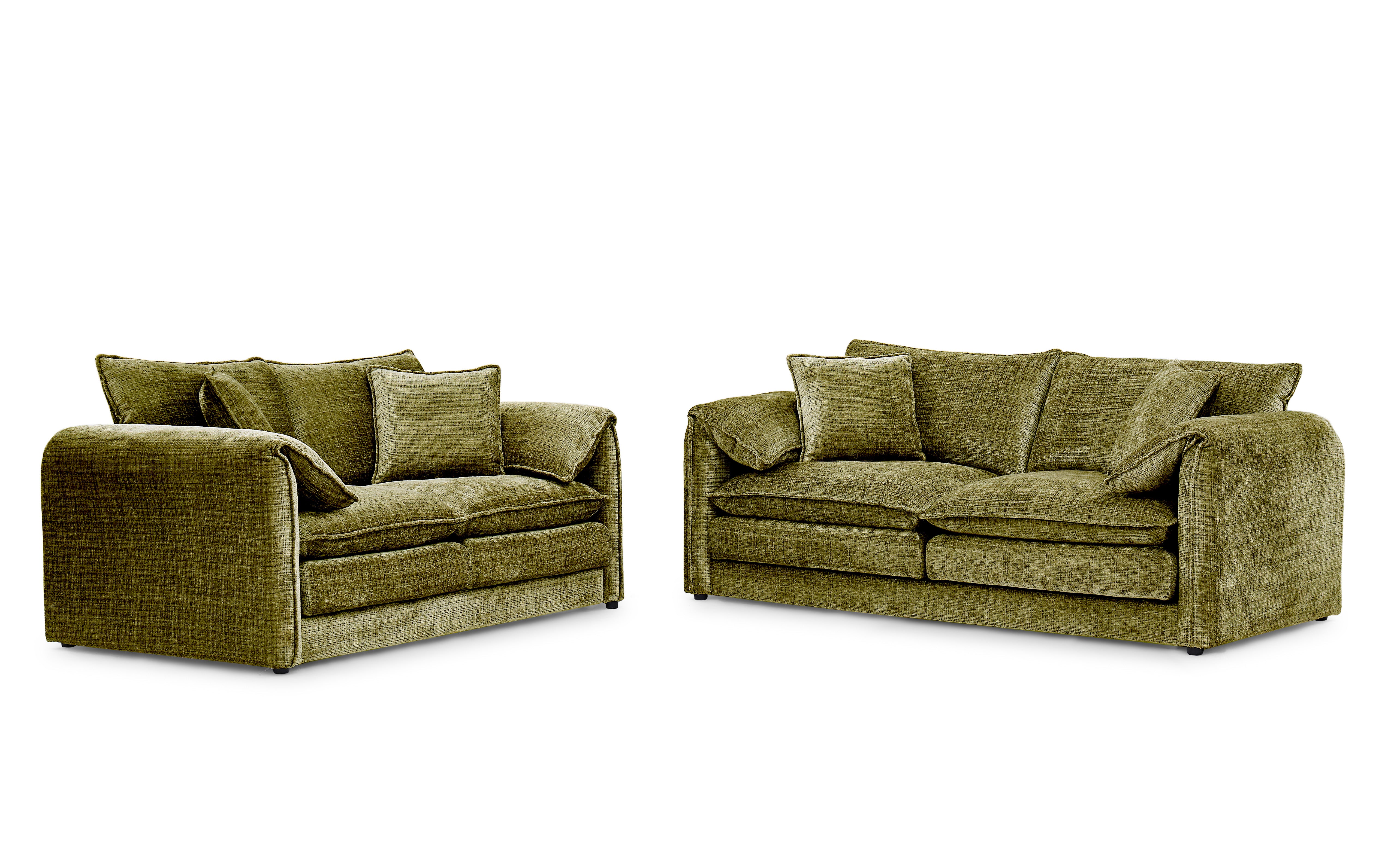 Aria 3 Seater Sofa in Green - AMC Furniture