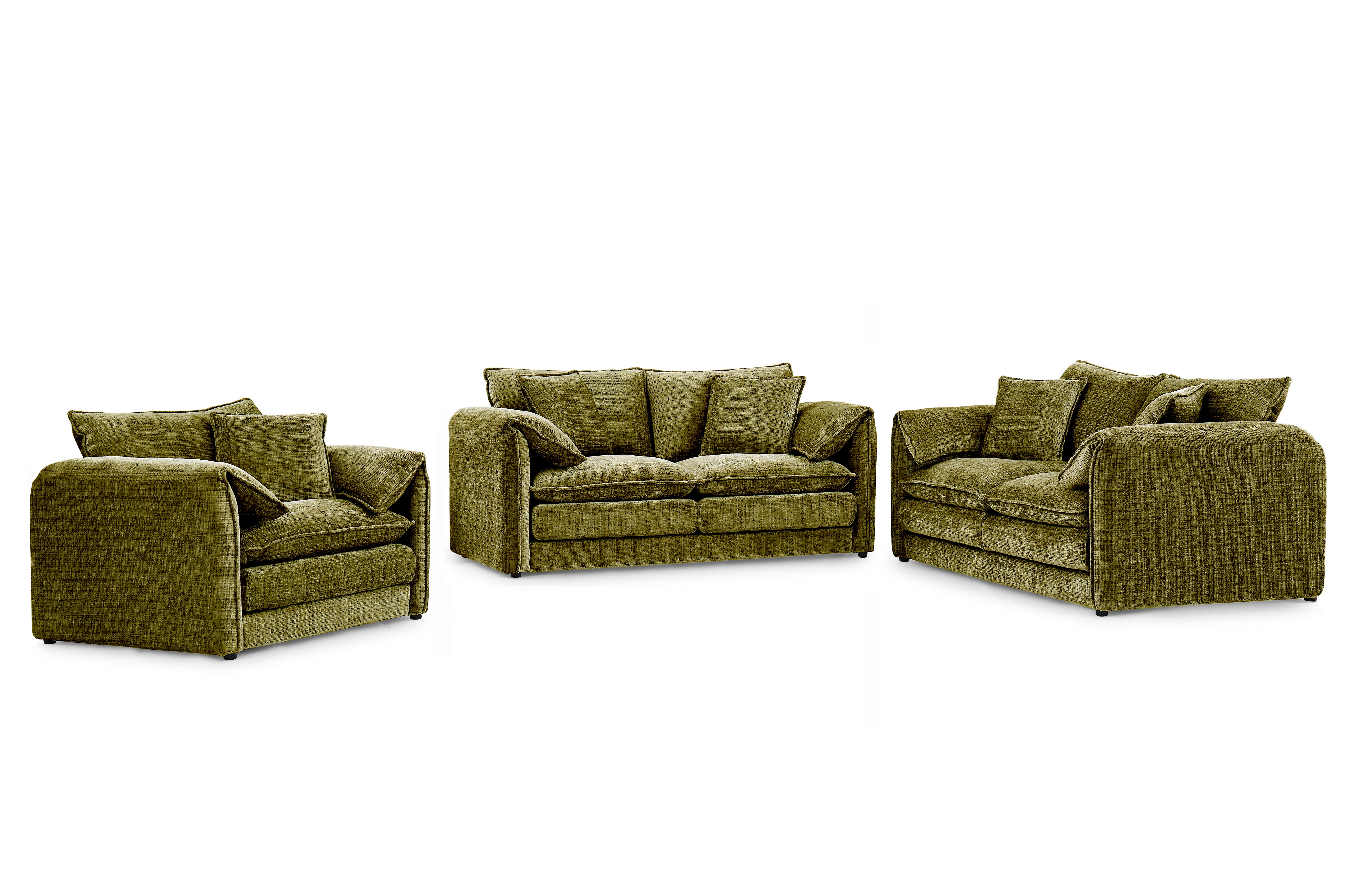 Aria 3 Seater Sofa in Green - AMC Furniture