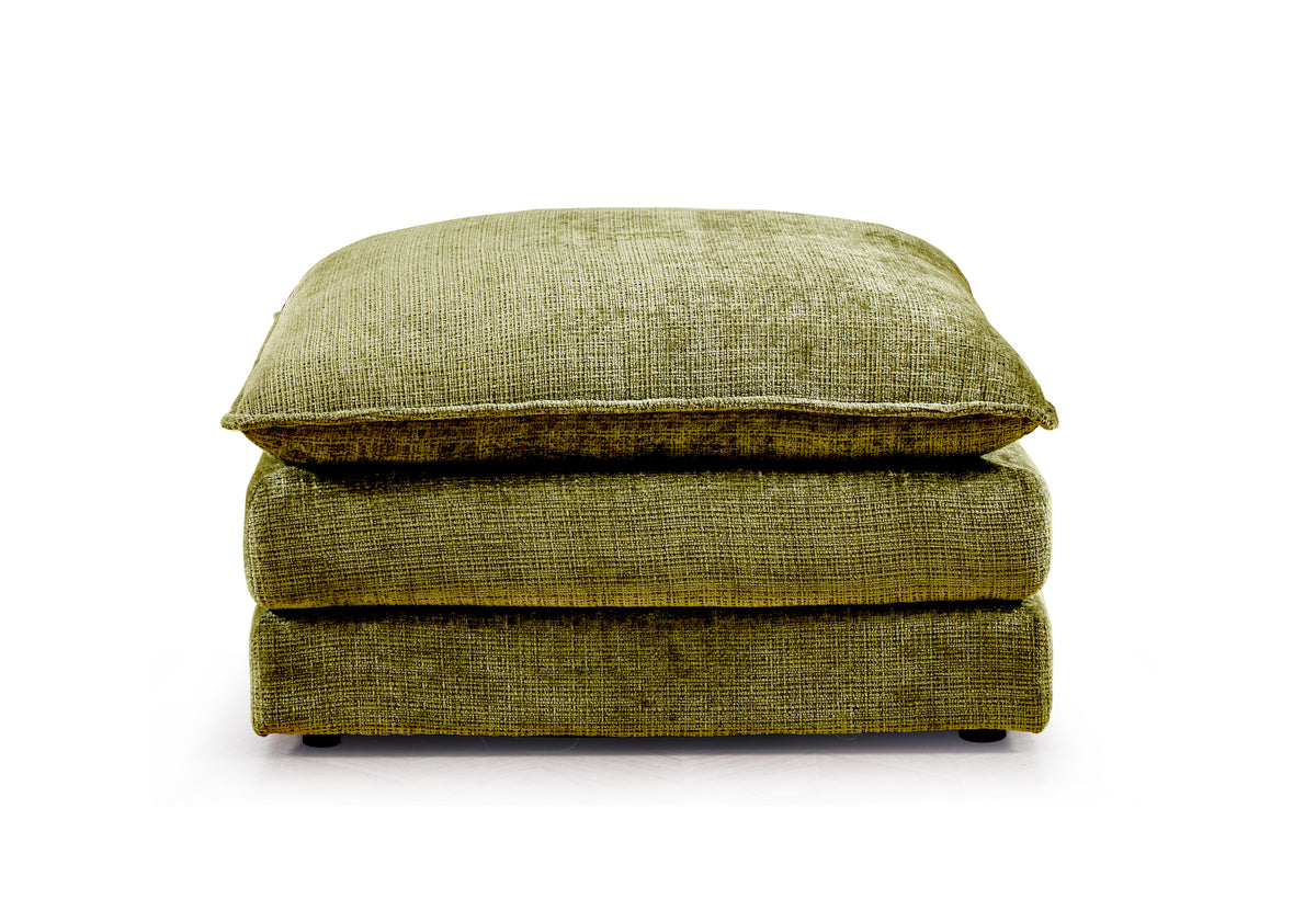 Aria Footstool in Green - AMC Furniture