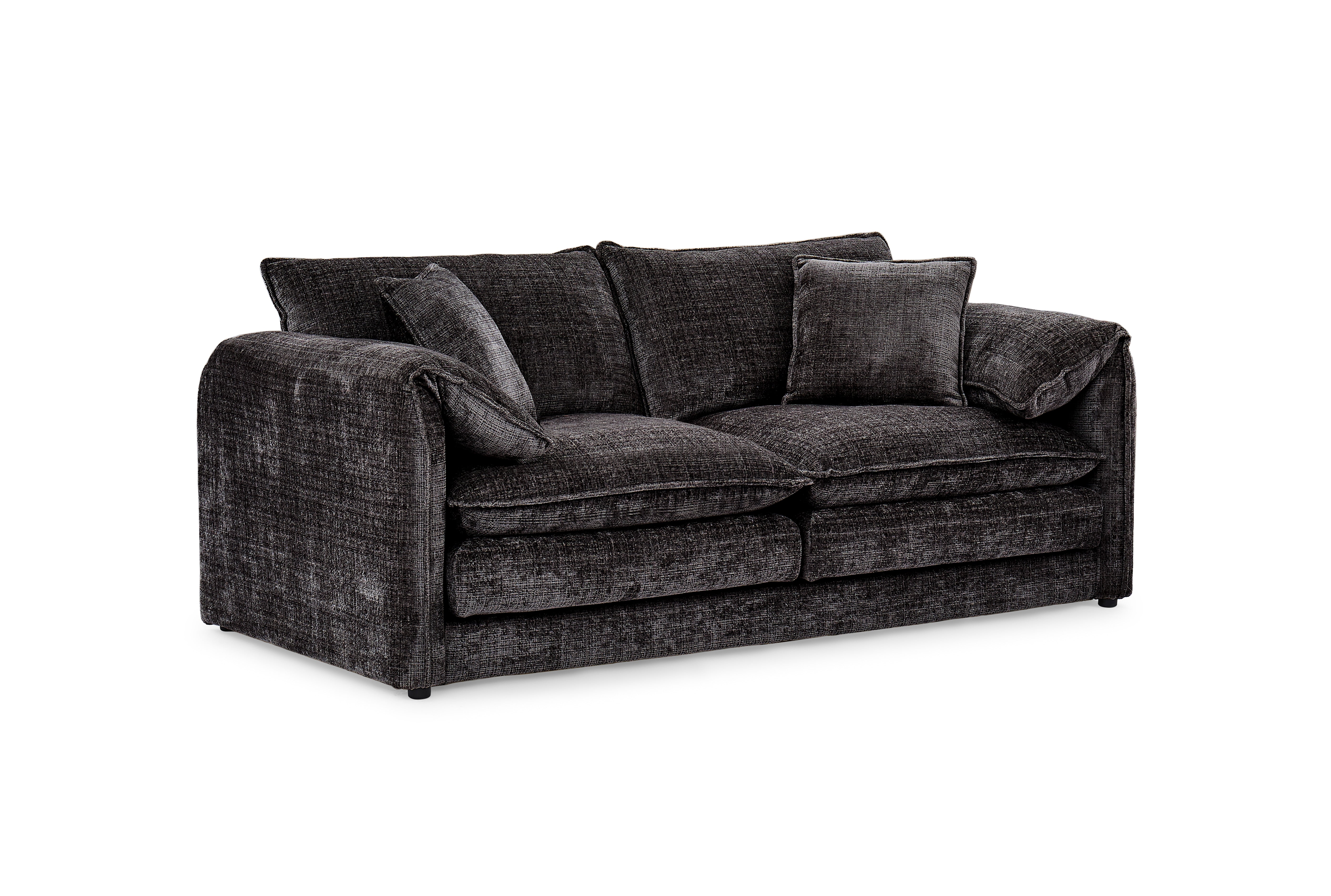 Aria 3 Seater Sofa in Black - AMC Furniture