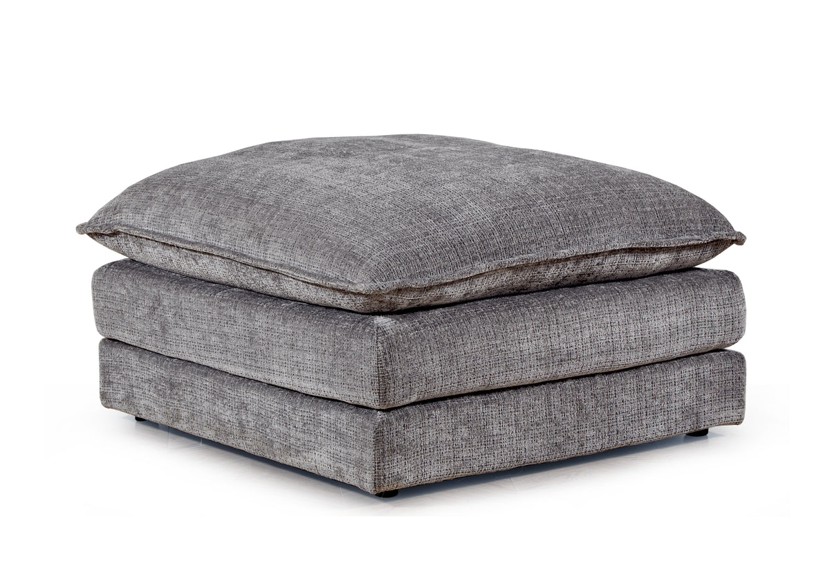 Aria Footstool in Grey - AMC Furniture