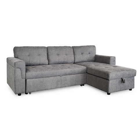 Stockholm Grey Universal Corner Sofa Bed