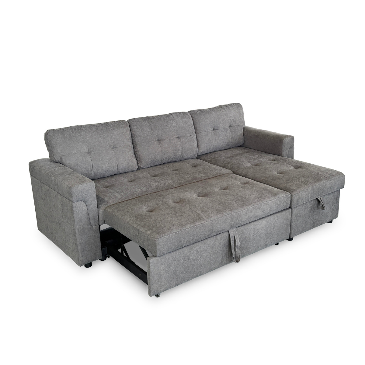 Stockholm Grey Universal Corner Sofa Bed (15380433731962)
