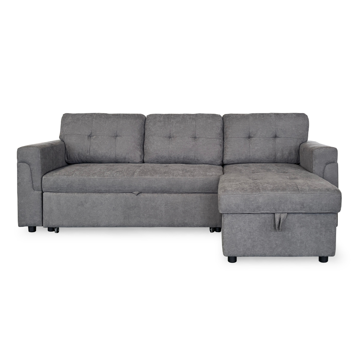 Stockholm Grey Universal Corner Sofa Bed (15380433731962)