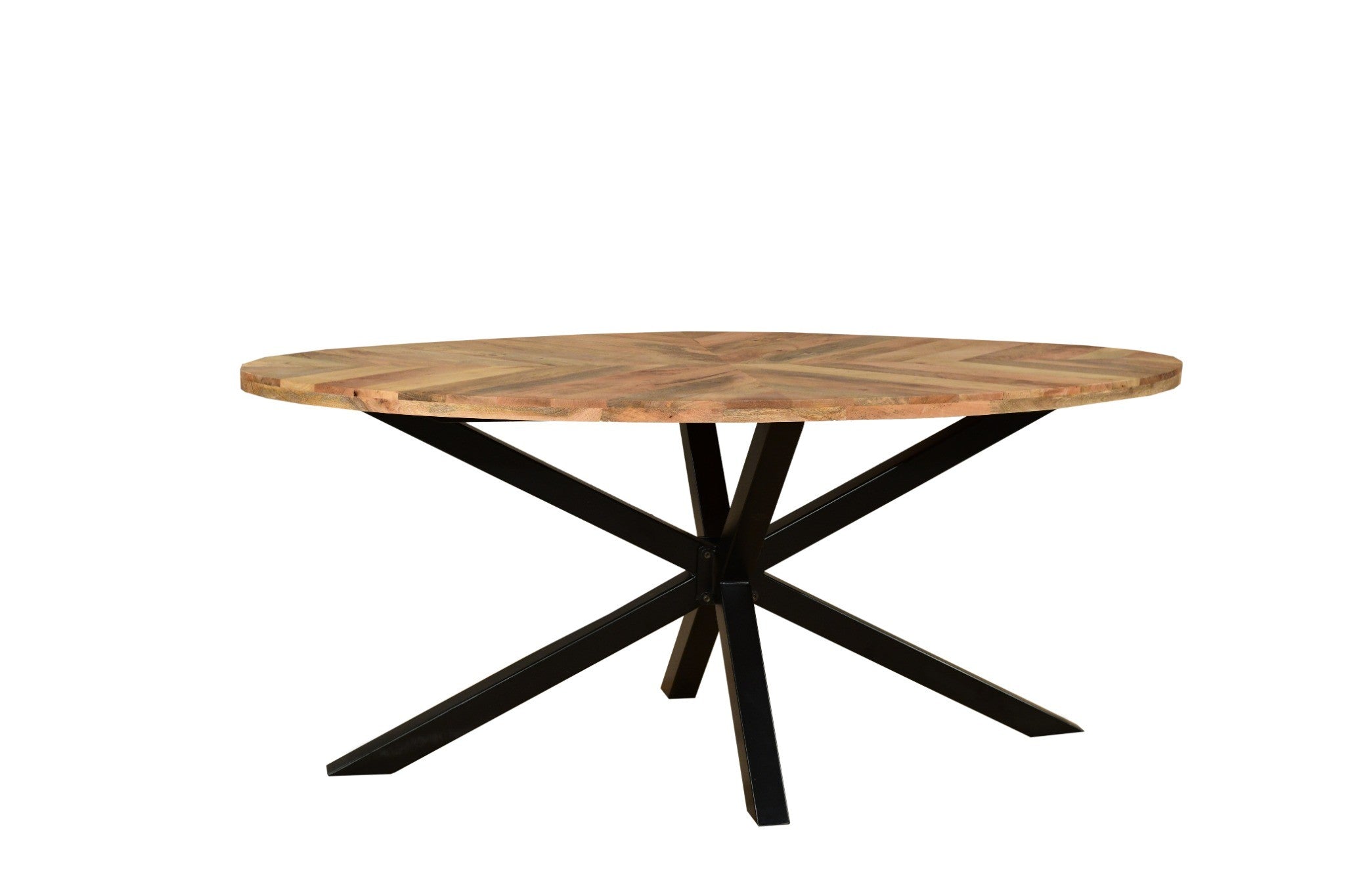 1.8m Sunburst Oval Dining Table - AMC Furniture